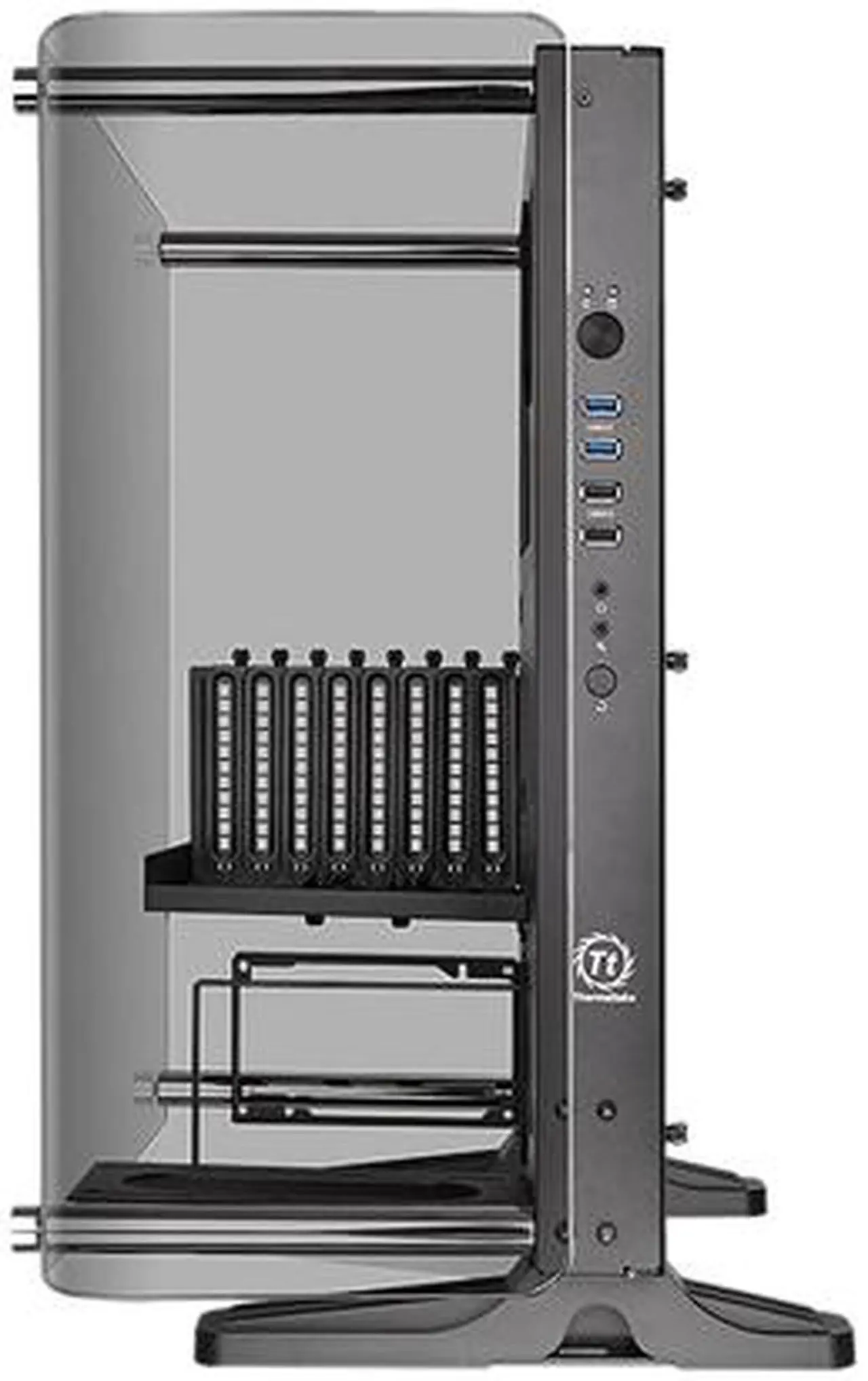 Alt view image 3 of 20 - Thermaltake Core P3 Tempered Glass Curved Edition CA-1G4-00M1WN-05 Black SPCC / Tempered Glass ATX Open Frame Chassis Computer Case