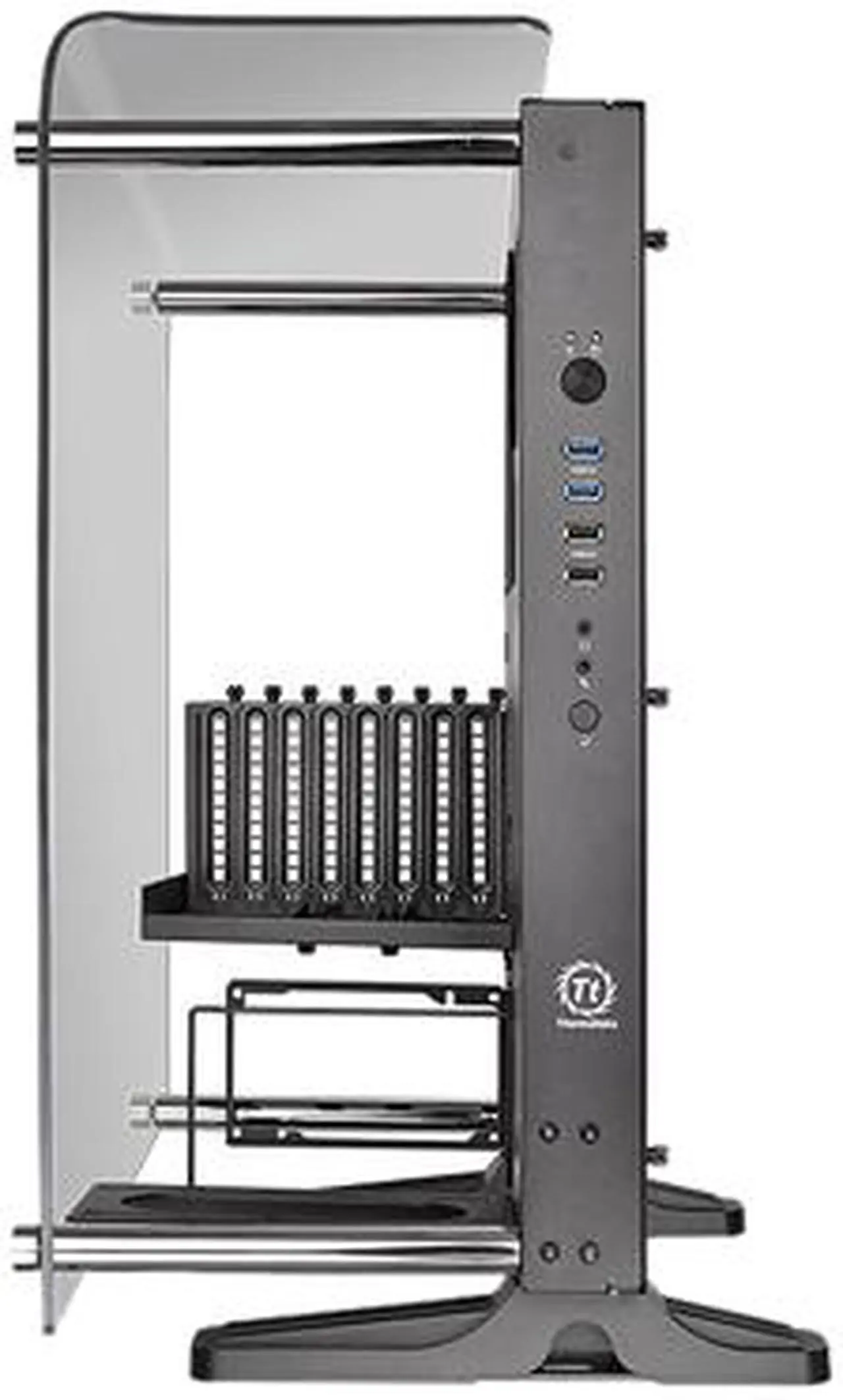 Alt view image 4 of 20 - Thermaltake Core P3 Tempered Glass Curved Edition CA-1G4-00M1WN-05 Black SPCC / Tempered Glass ATX Open Frame Chassis Computer Case