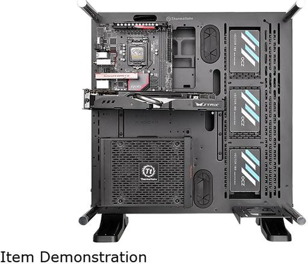 Alt view image 9 of 20 - Thermaltake Core P3 Tempered Glass Curved Edition CA-1G4-00M1WN-05 Black SPCC / Tempered Glass ATX Open Frame Chassis Computer Case