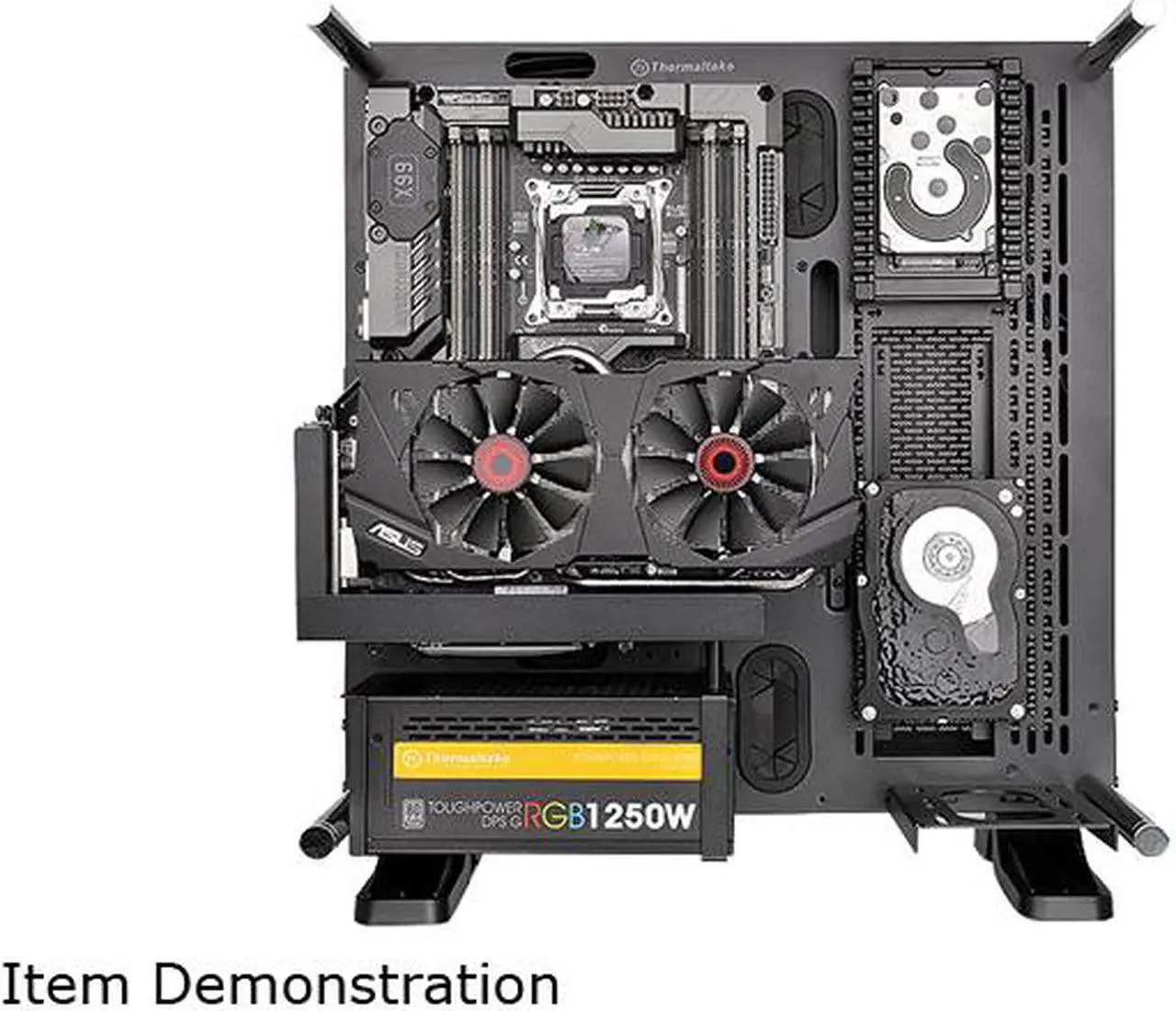 Alt view image 10 of 20 - Thermaltake Core P3 Tempered Glass Curved Edition CA-1G4-00M1WN-05 Black SPCC / Tempered Glass ATX Open Frame Chassis Computer Case