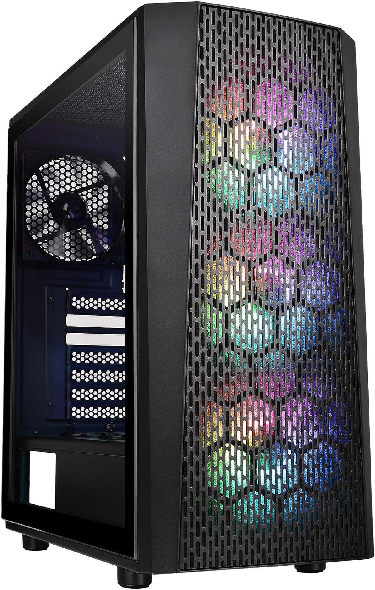 Thermaltake Versa J24 Tempered Glass ARGB Edition 5V MB Sync Capable Mid-Tower Chassis CA-1L7-00M1WN-03