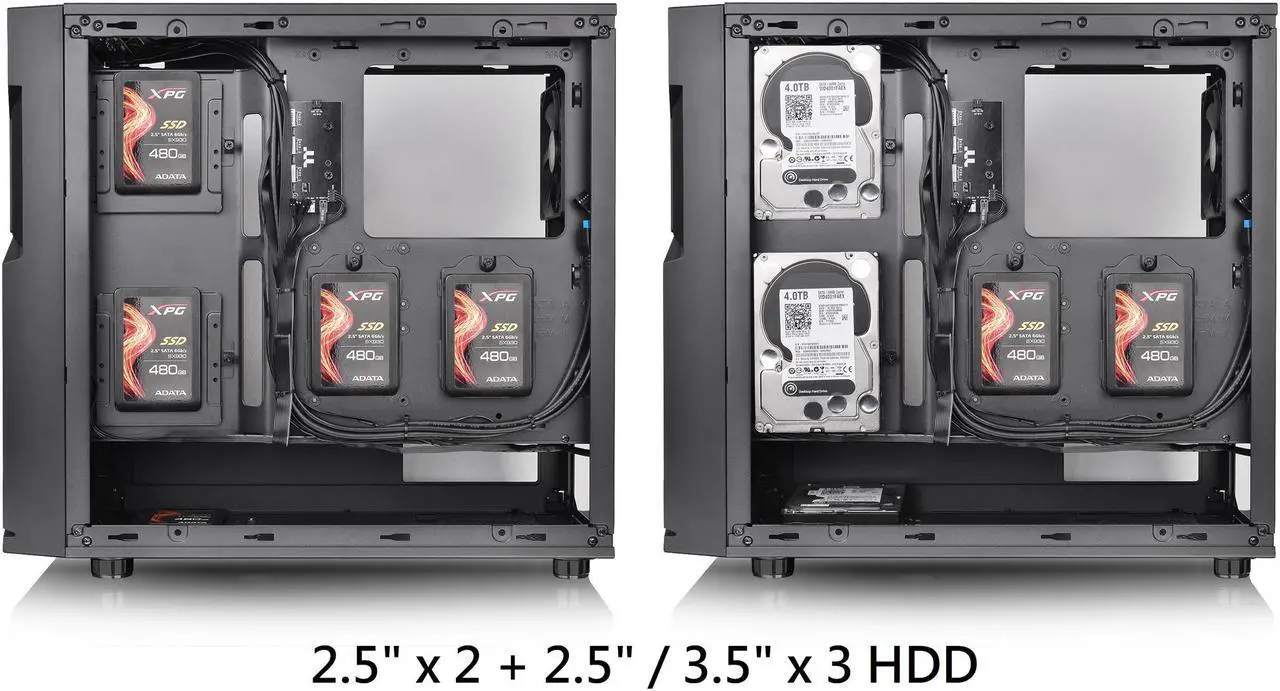 Alt view image 12 of 18 - Thermaltake Commander C31 Motherboard Sync ARGB ATX Mid Tower Computer Chassis with 2x 200mm ARGB 5V Motherboard Sync RGB Front Fans + 1x 120mm Rear Black Fan Pre-installed CA-1N2-00M1WN-00