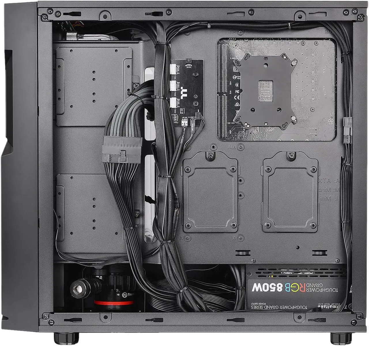 Alt view image 6 of 18 - Thermaltake Commander C31 Motherboard Sync ARGB ATX Mid Tower Computer Chassis with 2x 200mm ARGB 5V Motherboard Sync RGB Front Fans + 1x 120mm Rear Black Fan Pre-installed CA-1N2-00M1WN-00