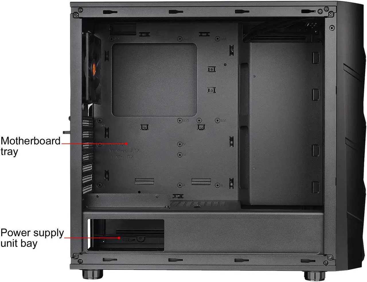 Alt view image 16 of 18 - Thermaltake Commander C31 Motherboard Sync ARGB ATX Mid Tower Computer Chassis with 2x 200mm ARGB 5V Motherboard Sync RGB Front Fans + 1x 120mm Rear Black Fan Pre-installed CA-1N2-00M1WN-00