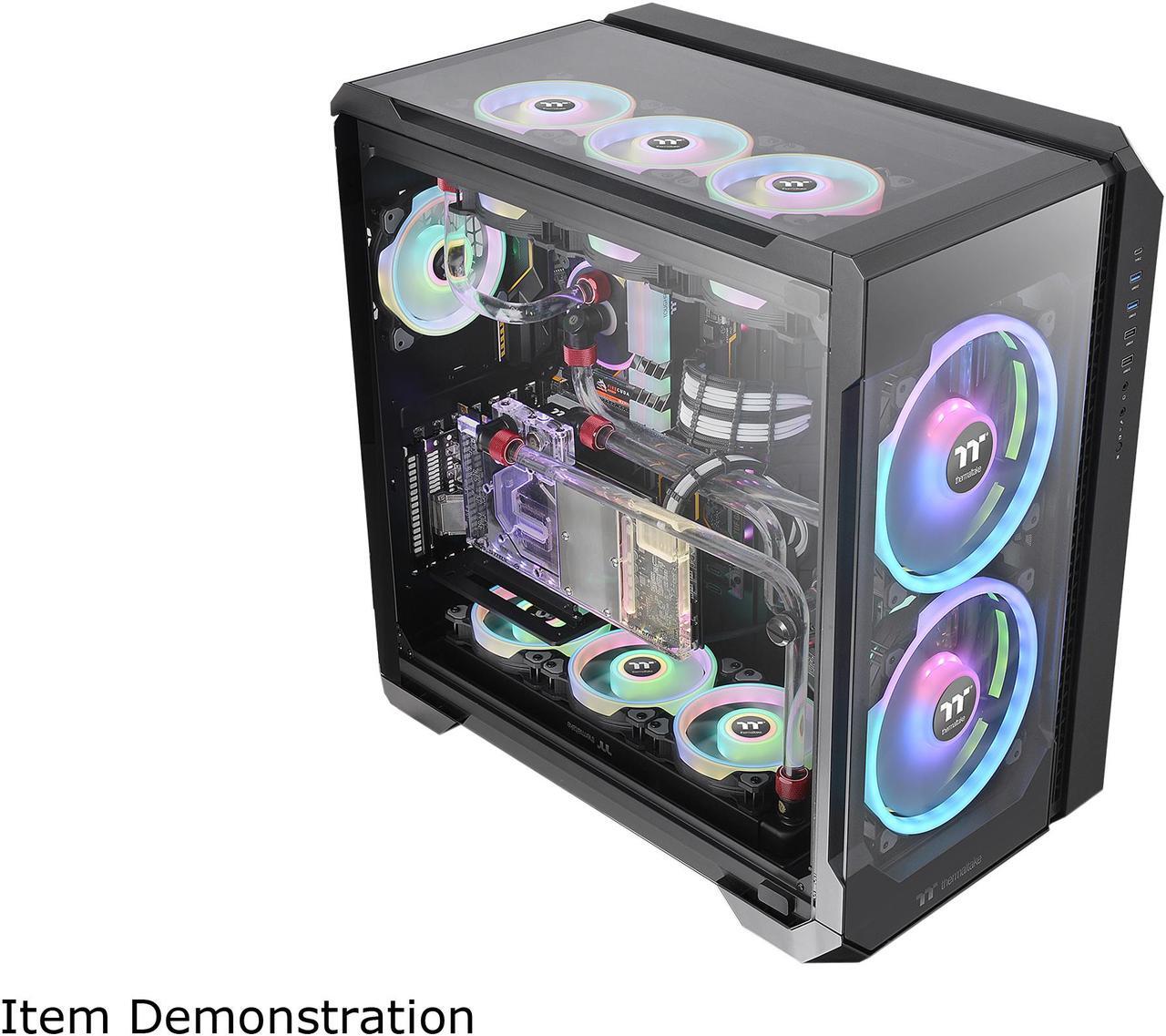 Alt view image 4 of 19 - Thermaltake View 51 Motherboard Sync ARGB E-ATX Full Tower Gaming Computer Case with 2 x 200mm ARGB 5V Motherboard Sync RGB Fans + 140mm Black Rear Fan Pre-Installed, CA-1Q6-00M1WN-00