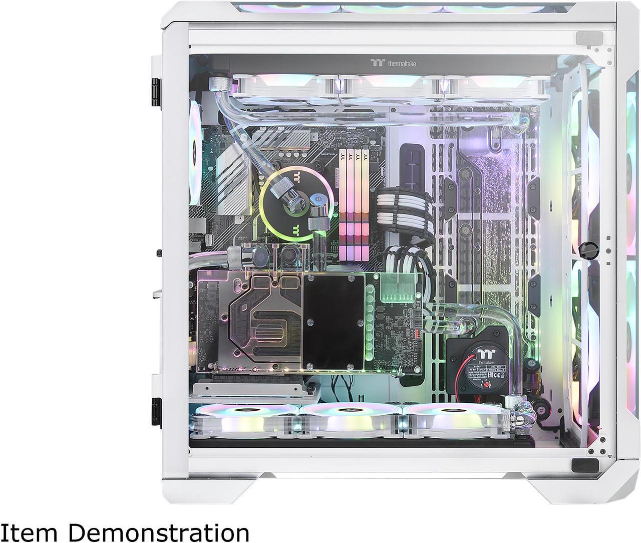 Alt view image 2 of 18 - Thermaltake View 51 Snow Motherboard Sync ARGB E-ATX Full Tower Gaming Computer Case with 2 200mm ARGB 5V Motherboard Sync RGB Fans + 140mm Black Rear Fan Pre-Installed CA-1Q6-00M6WN-00