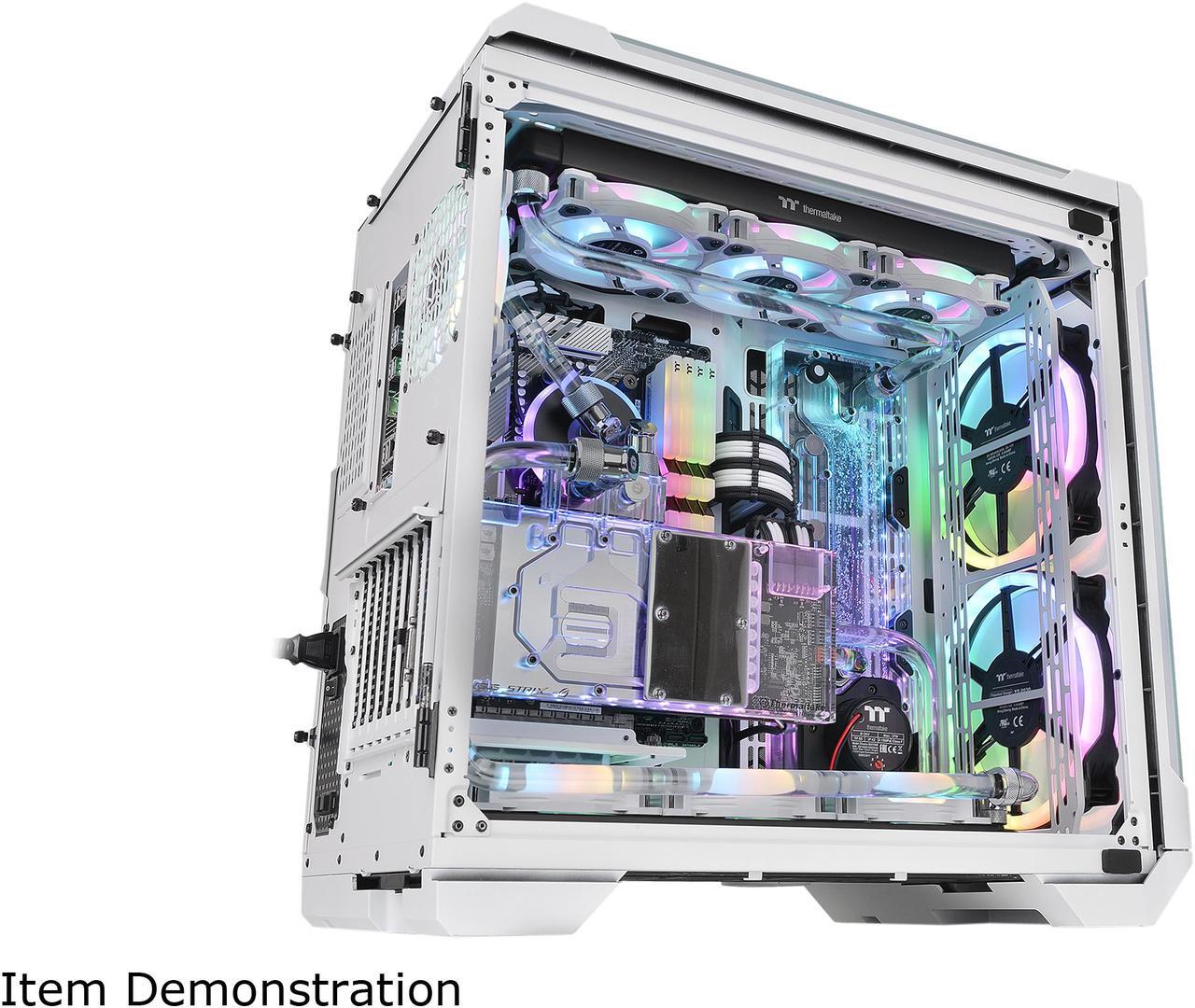 Alt view image 4 of 18 - Thermaltake View 51 Snow Motherboard Sync ARGB E-ATX Full Tower Gaming Computer Case with 2 200mm ARGB 5V Motherboard Sync RGB Fans + 140mm Black Rear Fan Pre-Installed CA-1Q6-00M6WN-00