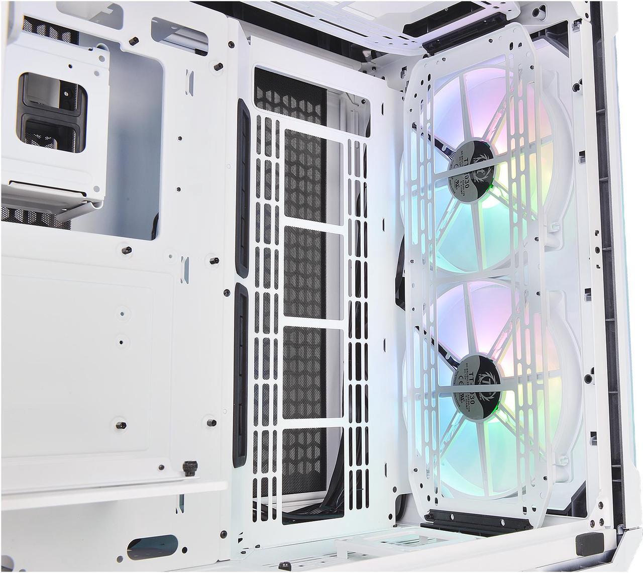 Alt view image 5 of 18 - Thermaltake View 51 Snow Motherboard Sync ARGB E-ATX Full Tower Gaming Computer Case with 2 200mm ARGB 5V Motherboard Sync RGB Fans + 140mm Black Rear Fan Pre-Installed CA-1Q6-00M6WN-00
