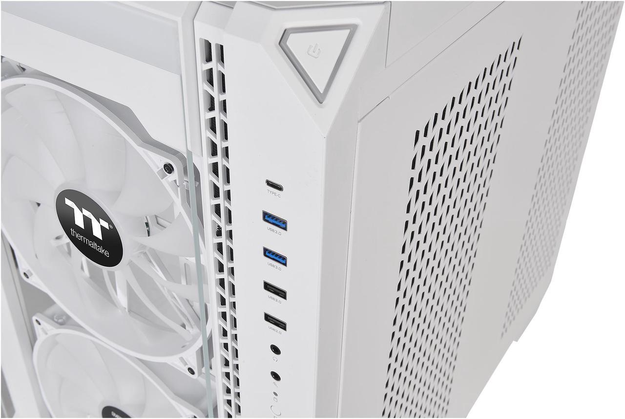 Alt view image 8 of 18 - Thermaltake View 51 Snow Motherboard Sync ARGB E-ATX Full Tower Gaming Computer Case with 2 200mm ARGB 5V Motherboard Sync RGB Fans + 140mm Black Rear Fan Pre-Installed CA-1Q6-00M6WN-00