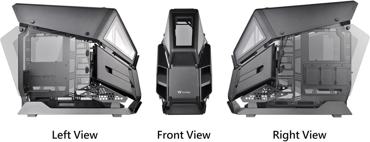 Alt view image 10 of 20 - Thermaltake AH T600 Helicopter Styled Open Frame Tempered Glass Swing Door E-ATX Full Tower Case CA-1Q4-00M1WN-00