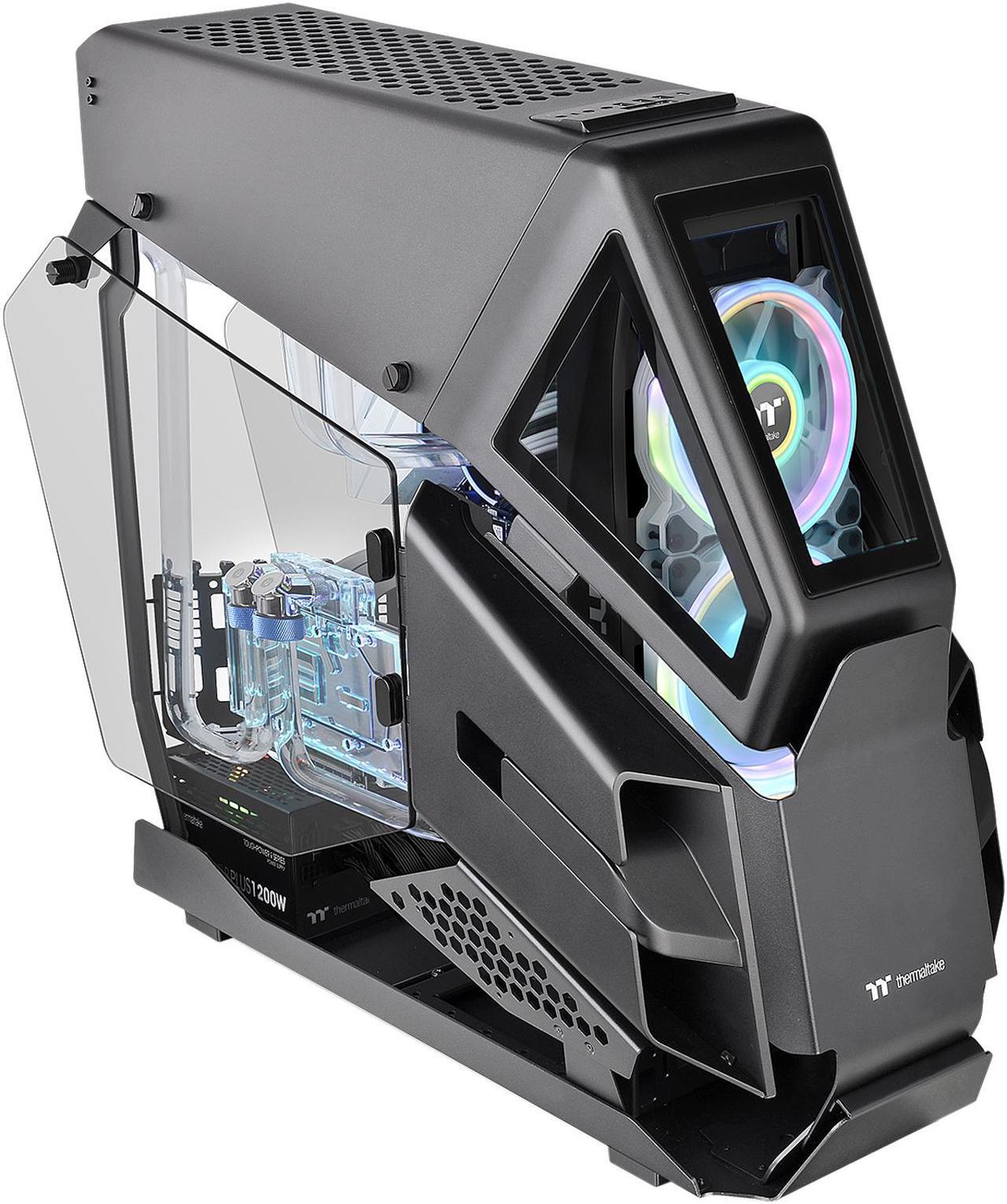 Alt view image 3 of 20 - Thermaltake AH T600 Helicopter Styled Open Frame Tempered Glass Swing Door E-ATX Full Tower Case CA-1Q4-00M1WN-00
