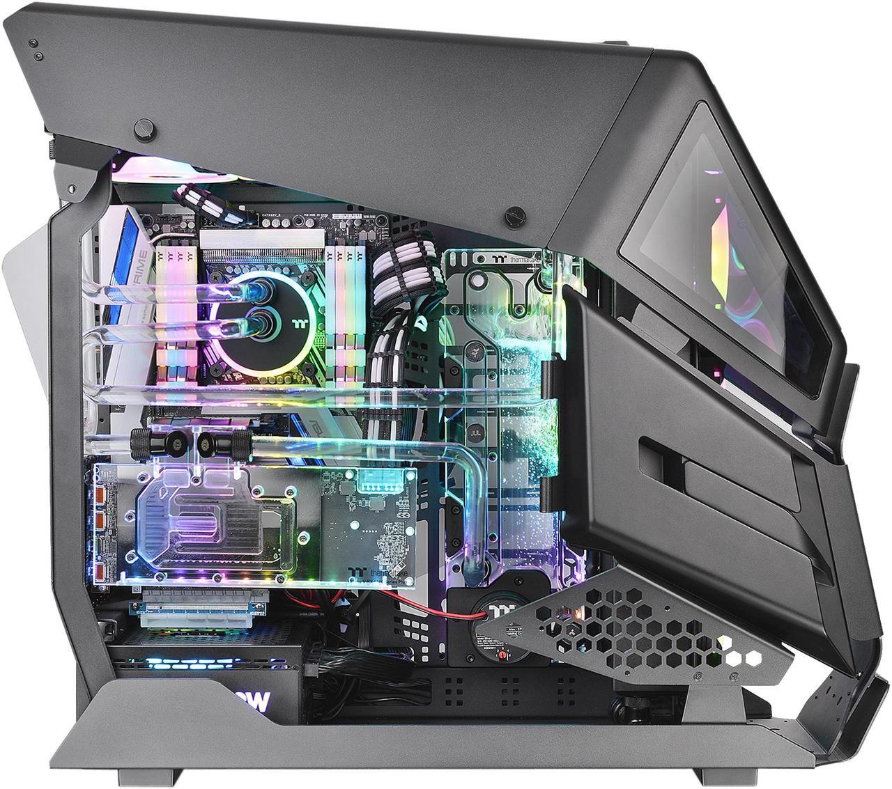 Alt view image 4 of 20 - Thermaltake AH T600 Helicopter Styled Open Frame Tempered Glass Swing Door E-ATX Full Tower Case CA-1Q4-00M1WN-00