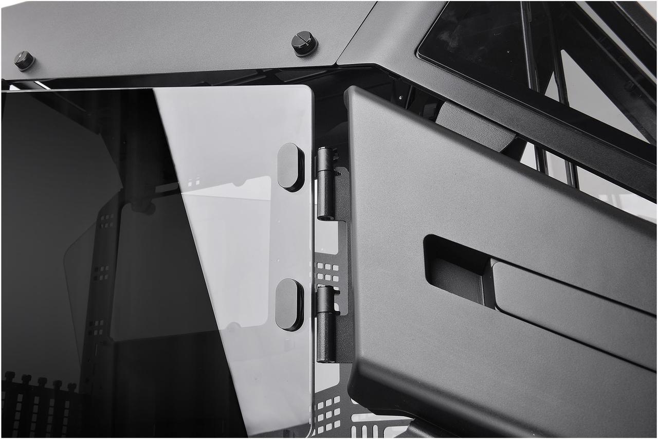 Alt view image 15 of 20 - Thermaltake AH T600 Helicopter Styled Open Frame Tempered Glass Swing Door E-ATX Full Tower Case CA-1Q4-00M1WN-00