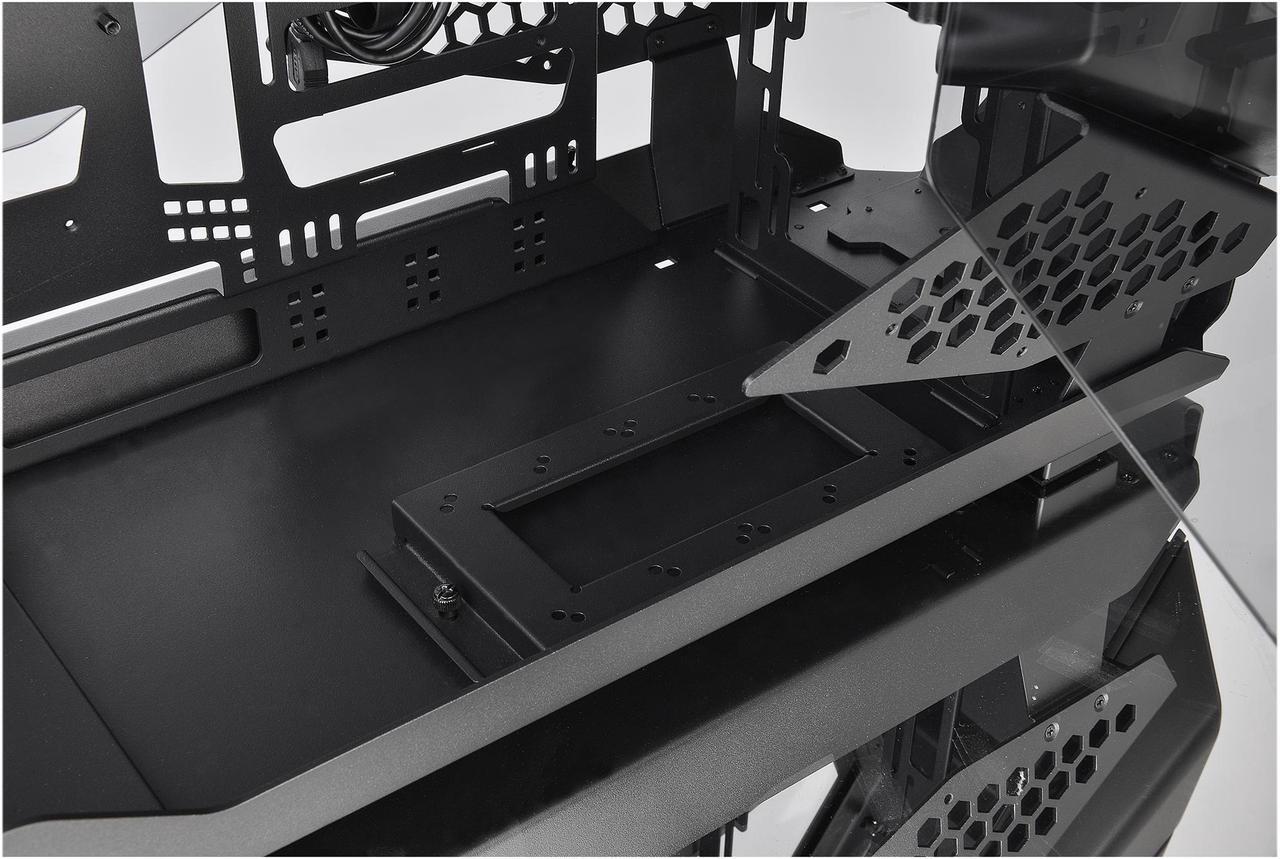 Alt view image 20 of 20 - Thermaltake AH T600 Helicopter Styled Open Frame Tempered Glass Swing Door E-ATX Full Tower Case CA-1Q4-00M1WN-00