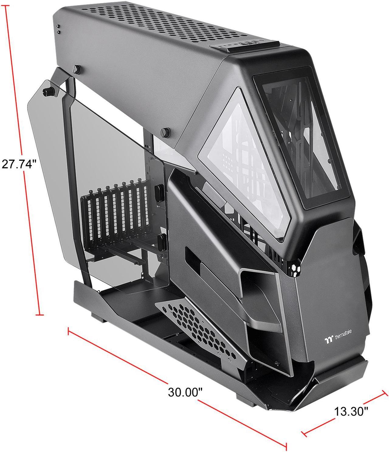 Alt view image 2 of 20 - Thermaltake AH T600 Helicopter Styled Open Frame Tempered Glass Swing Door E-ATX Full Tower Case CA-1Q4-00M1WN-00