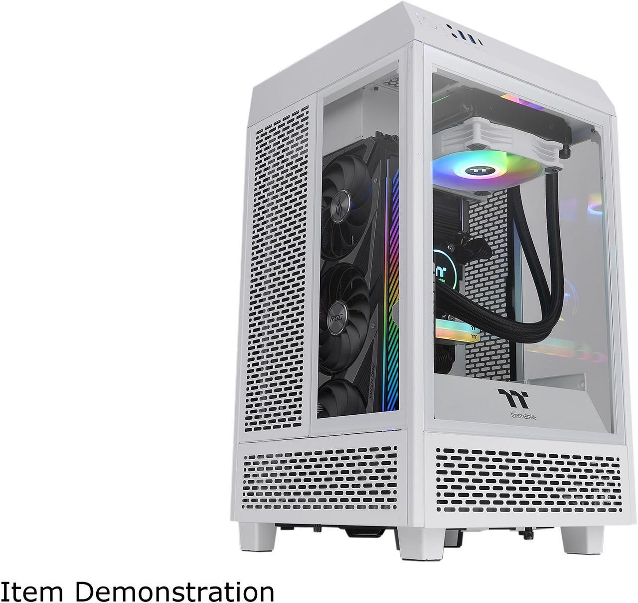Alt view image 3 of 7 - Thermaltake Tower 100 Snow Edition Tempered Glass Type-C (USB 3.1 Gen 2) Mini Tower Computer Chassis Supports Mini-ITX, CA-1R3-00S6WN-00