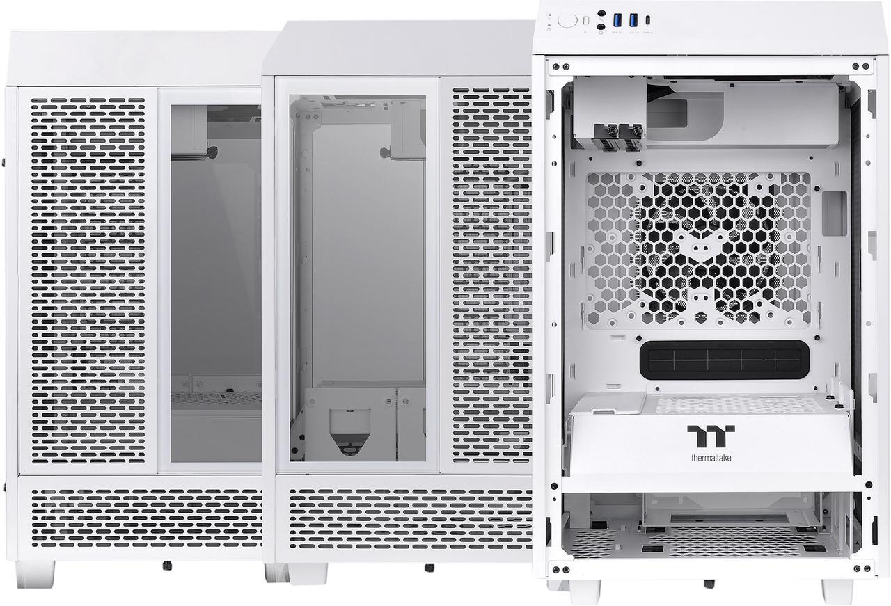 Alt view image 5 of 7 - Thermaltake Tower 100 Snow Edition Tempered Glass Type-C (USB 3.1 Gen 2) Mini Tower Computer Chassis Supports Mini-ITX, CA-1R3-00S6WN-00
