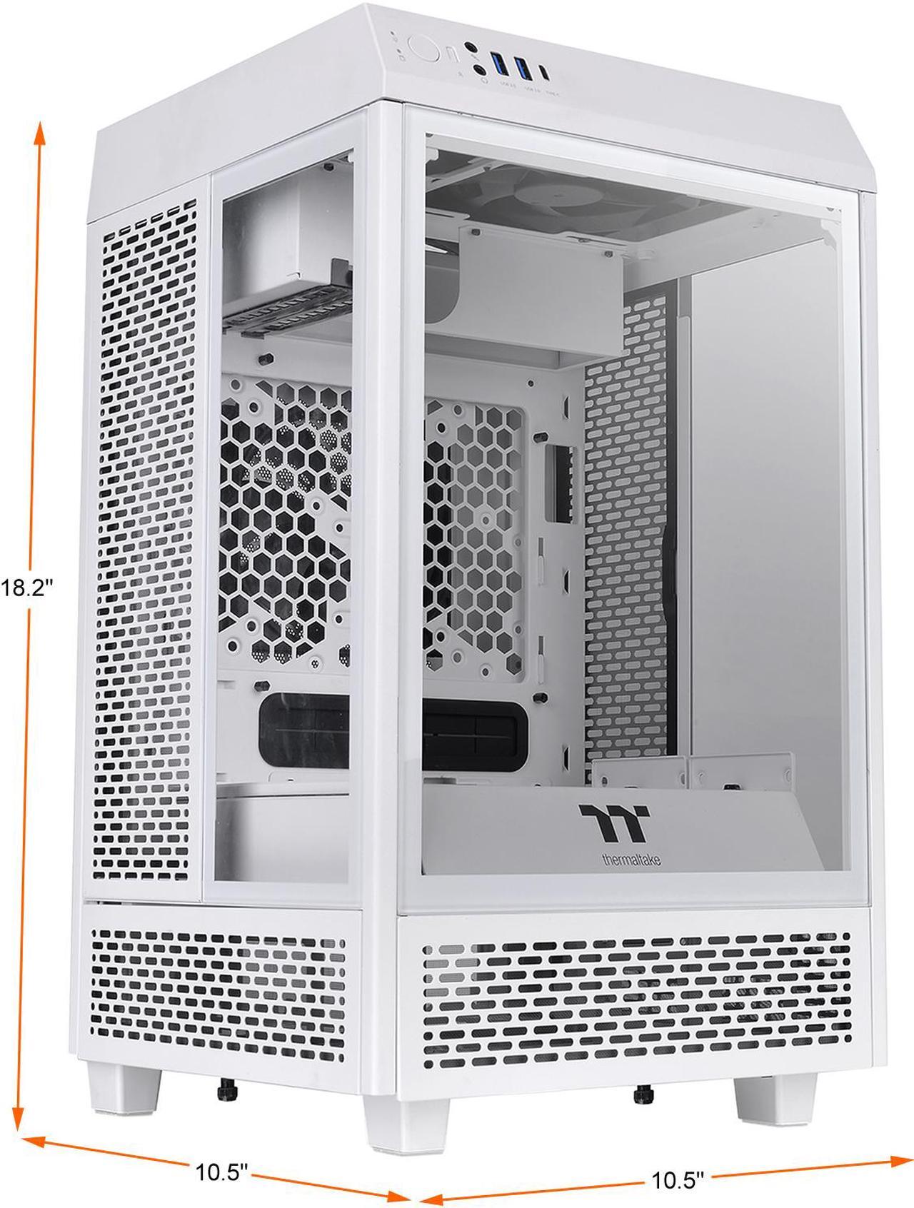 Alt view image 2 of 7 - Thermaltake Tower 100 Snow Edition Tempered Glass Type-C (USB 3.1 Gen 2) Mini Tower Computer Chassis Supports Mini-ITX, CA-1R3-00S6WN-00