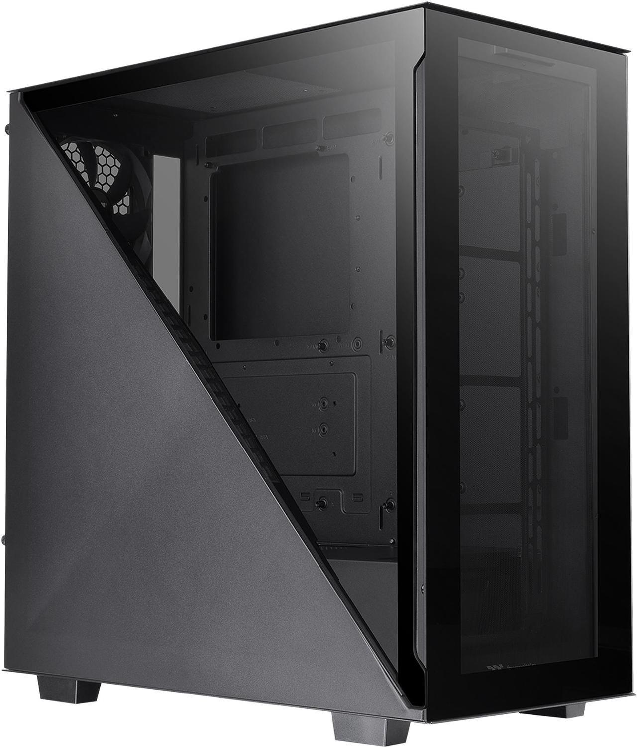 Thermaltake Divider 300 Triangular Tempered Glass Type-C (USB 3.1 Gen 2) Water Cooling Ready ATX Mid Tower Computer Case, CA-1S2-00M1WN-00