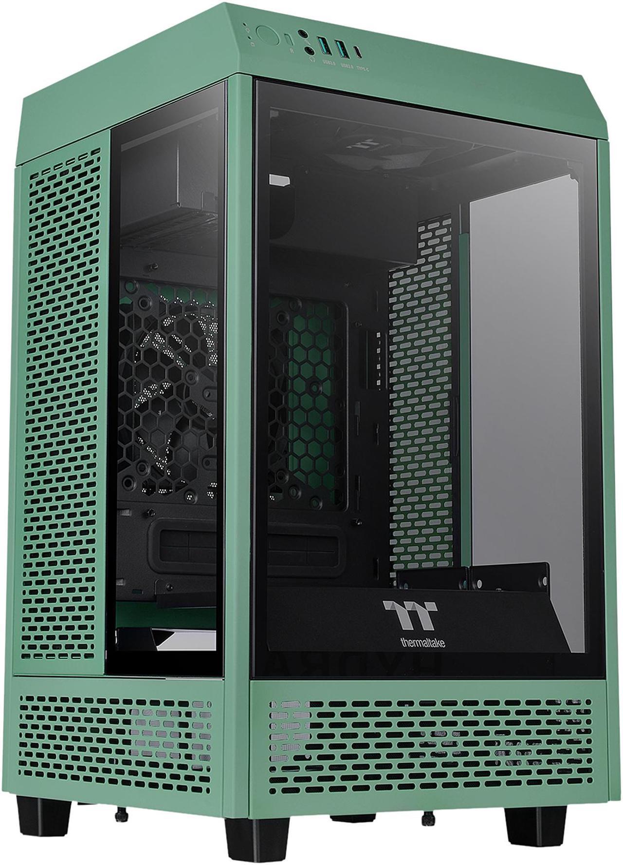 Thermaltake Tower 100 Racing Green Edition Tempered Glass Type-C (USB 3.2 Gen 2) Mini Tower Computer Chassis Supports Mini-ITX CA-1R3-00SCWN-00