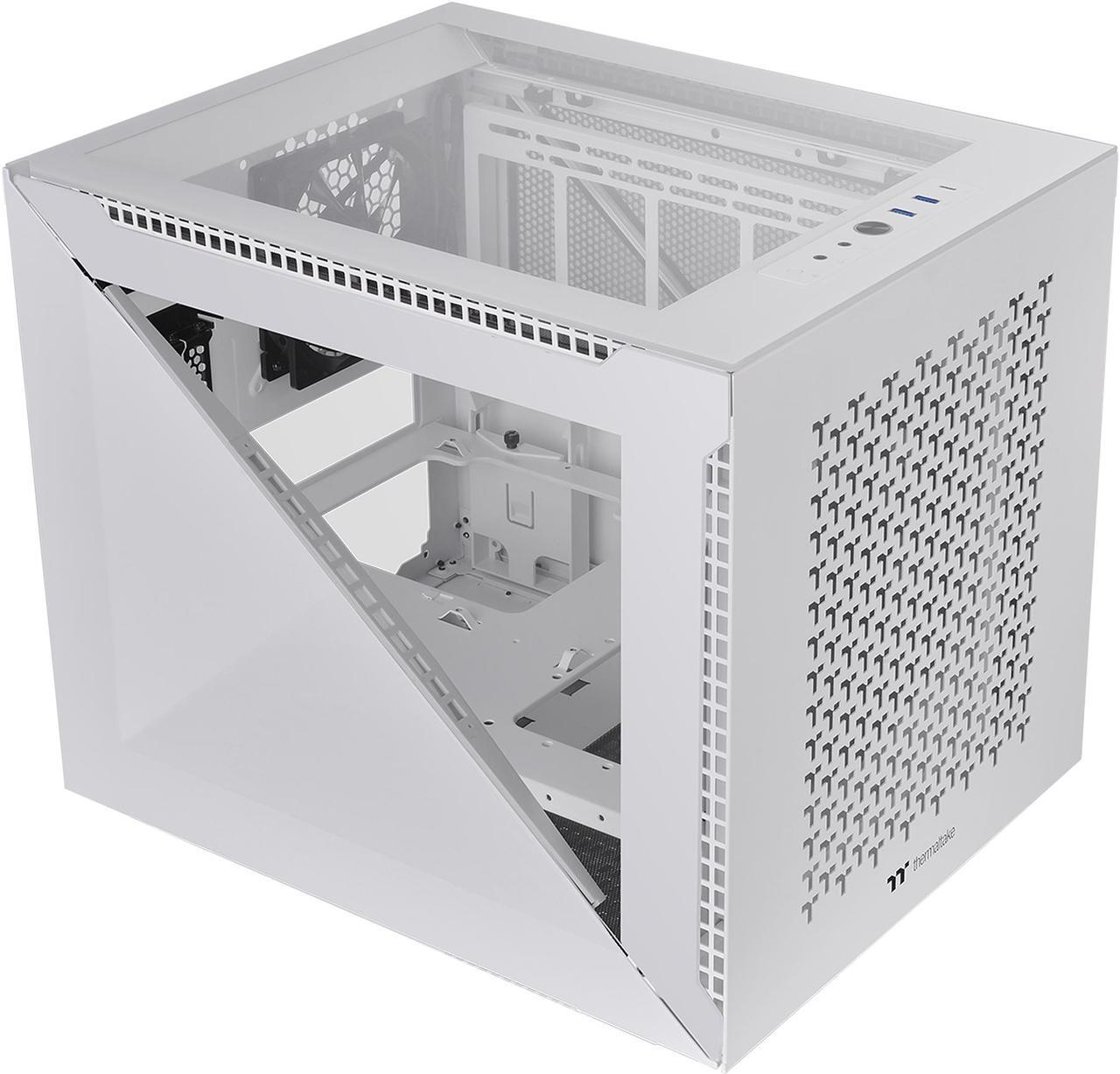 Main image of Thermaltake Divider 200 TG Air Front Mesh Snow Edition Triangular Tempered Glass Side Panel Micro-ATX Computer Case with Pre-stalled 200mm Front Fan + 120mm Rear Fan CA-1V1-00S6WN-01