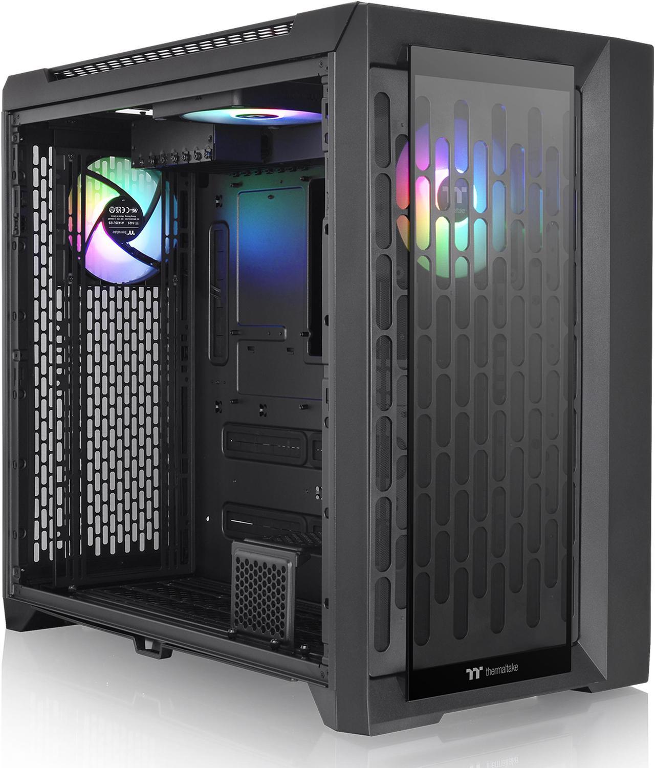 Thermaltake CTE C750 TG ARGB E-ATX Full Tower with Centralized Thermal Efficiency Design; 3x140mm CT140 ARGB Fans Pre-Installed; Tempered Glass Front & Side Panel; CA-1X6-00F1WN-01