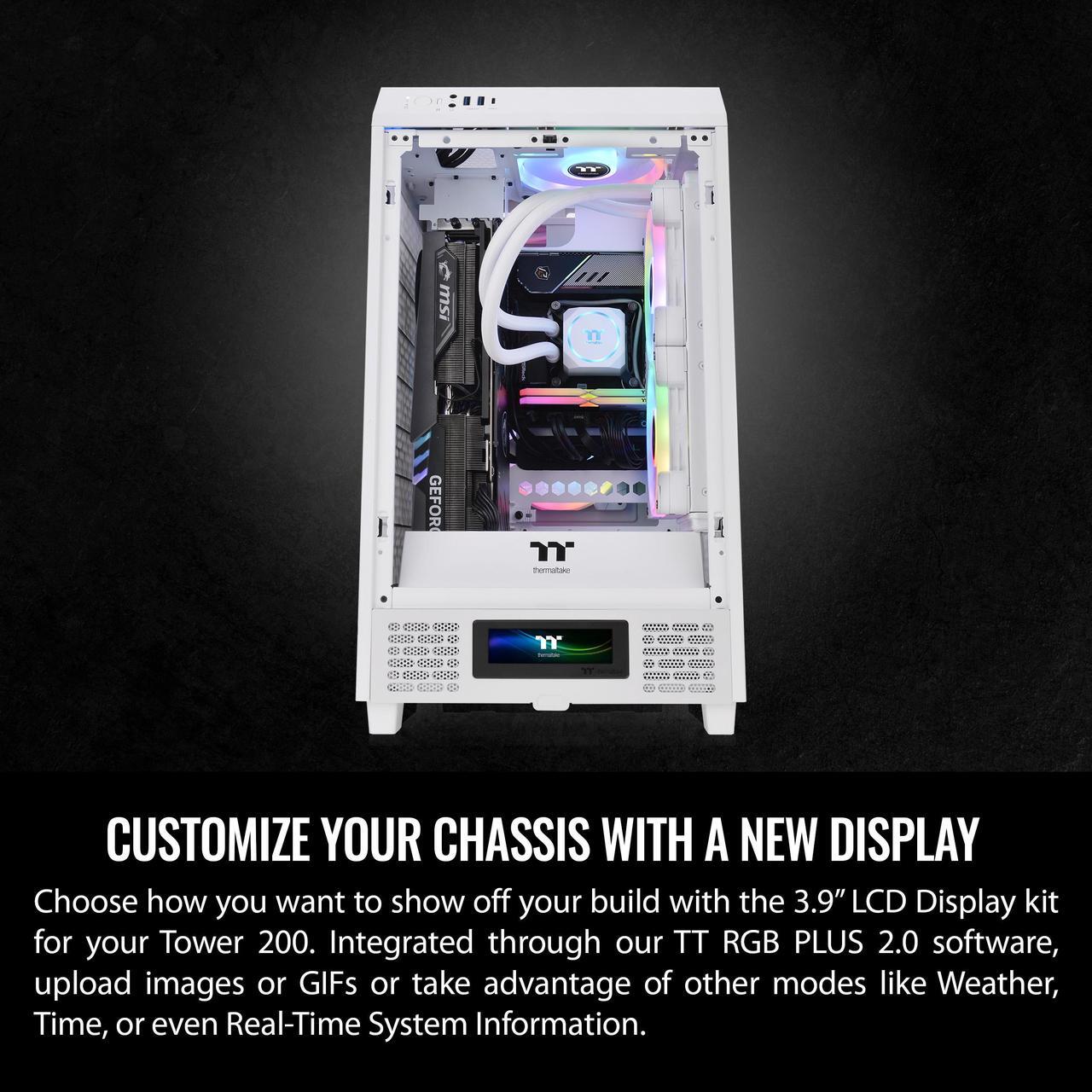 Alt view image 6 of 17 - Thermaltake Tower 200 Snow Mini-ITX Computer Case; 2x140mm Pre-installed White CT140 Fans; Supports GPU Length Up To 380mm; CA-1X9-00S6WN-00; White