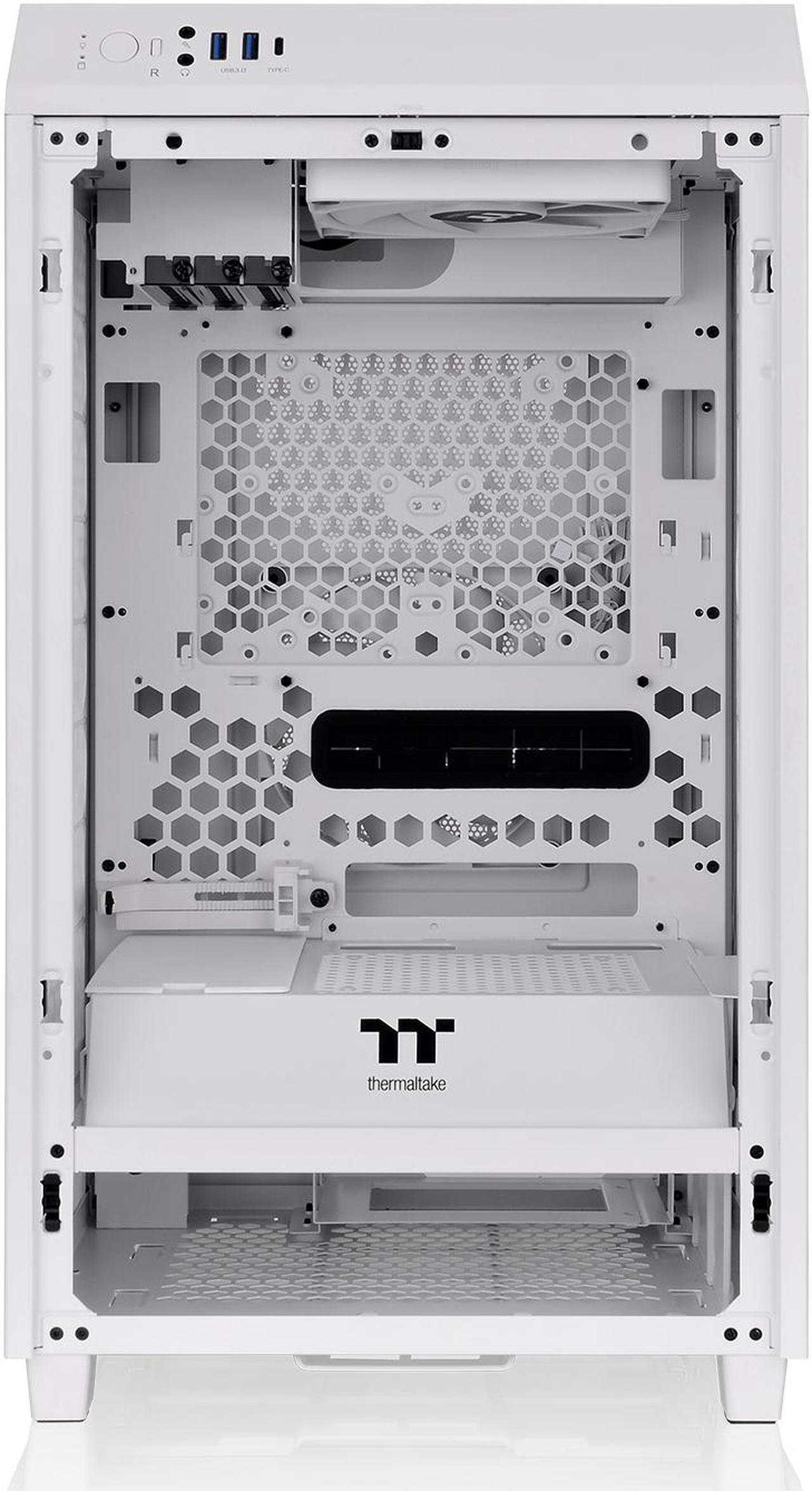 Alt view image 7 of 17 - Thermaltake Tower 200 Snow Mini-ITX Computer Case; 2x140mm Pre-installed White CT140 Fans; Supports GPU Length Up To 380mm; CA-1X9-00S6WN-00; White