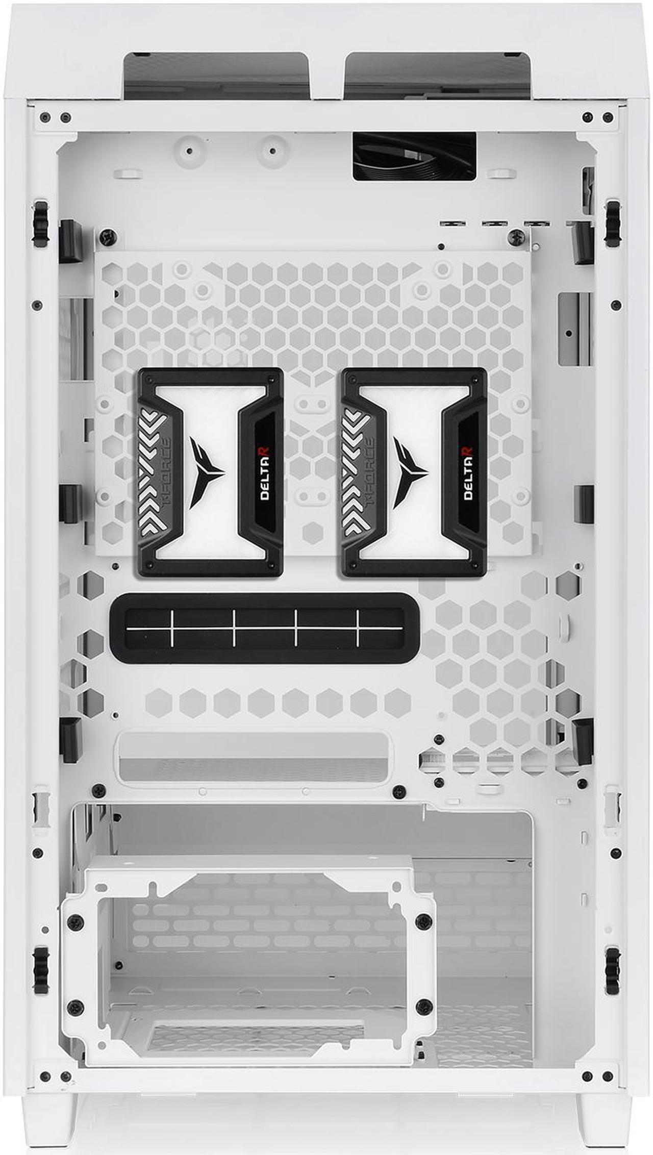 Alt view image 12 of 17 - Thermaltake Tower 200 Snow Mini-ITX Computer Case; 2x140mm Pre-installed White CT140 Fans; Supports GPU Length Up To 380mm; CA-1X9-00S6WN-00; White