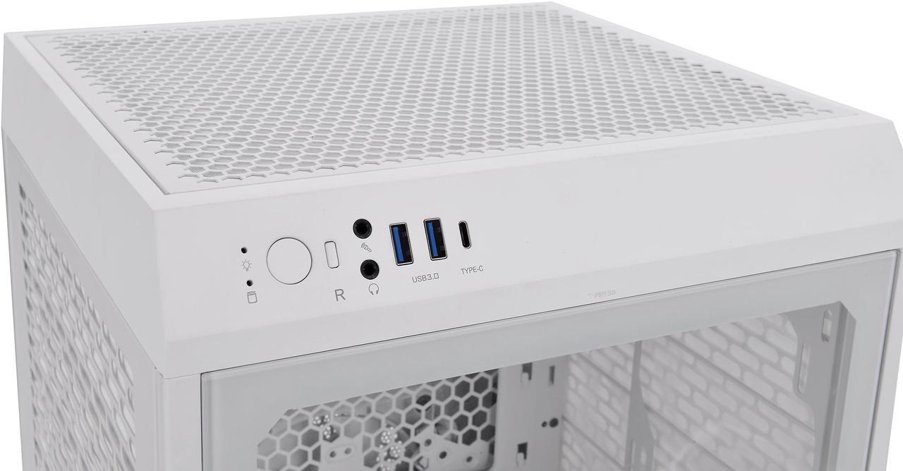 Alt view image 14 of 17 - Thermaltake Tower 200 Snow Mini-ITX Computer Case; 2x140mm Pre-installed White CT140 Fans; Supports GPU Length Up To 380mm; CA-1X9-00S6WN-00; White