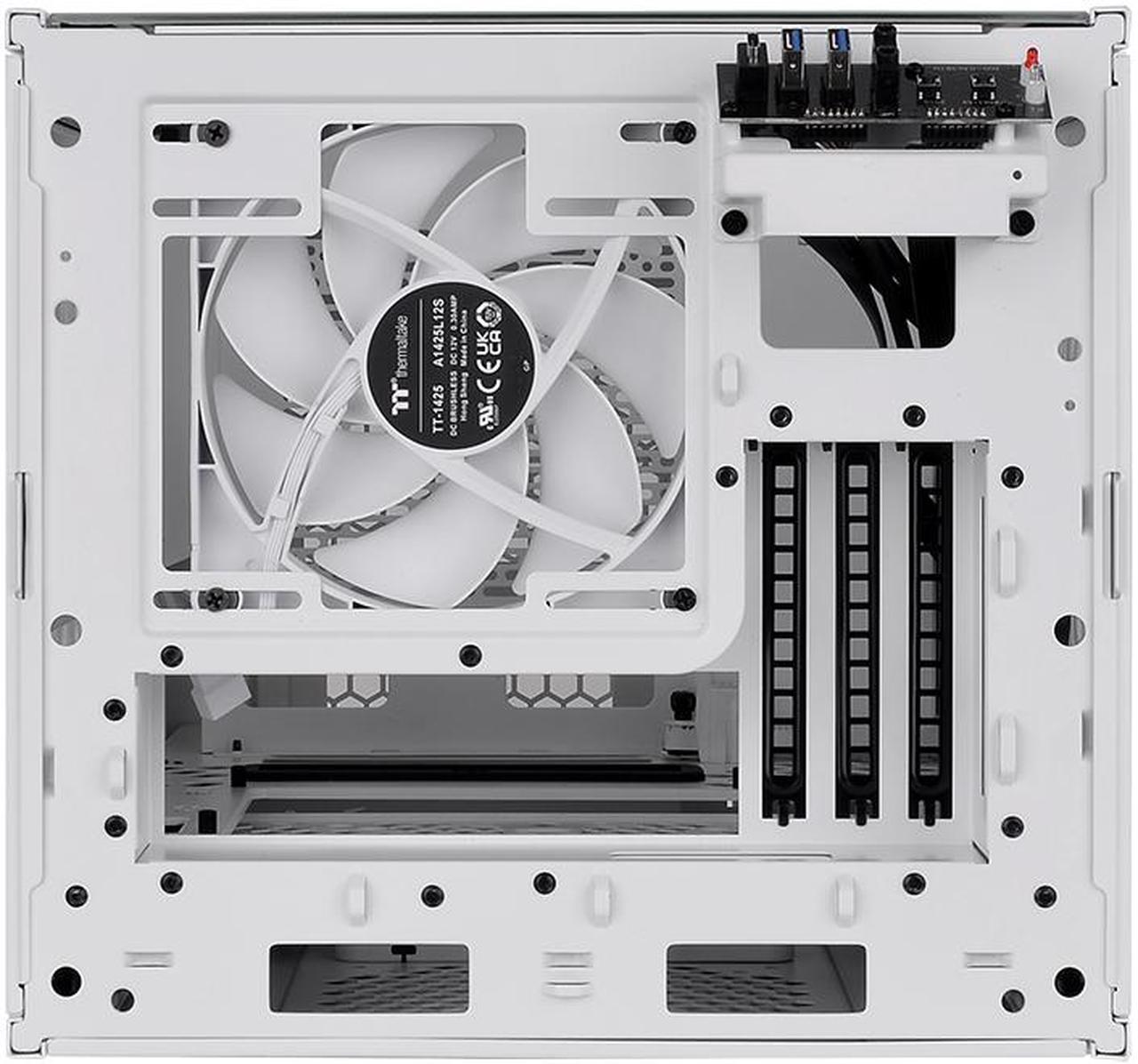 Alt view image 17 of 17 - Thermaltake Tower 200 Snow Mini-ITX Computer Case; 2x140mm Pre-installed White CT140 Fans; Supports GPU Length Up To 380mm; CA-1X9-00S6WN-00; White
