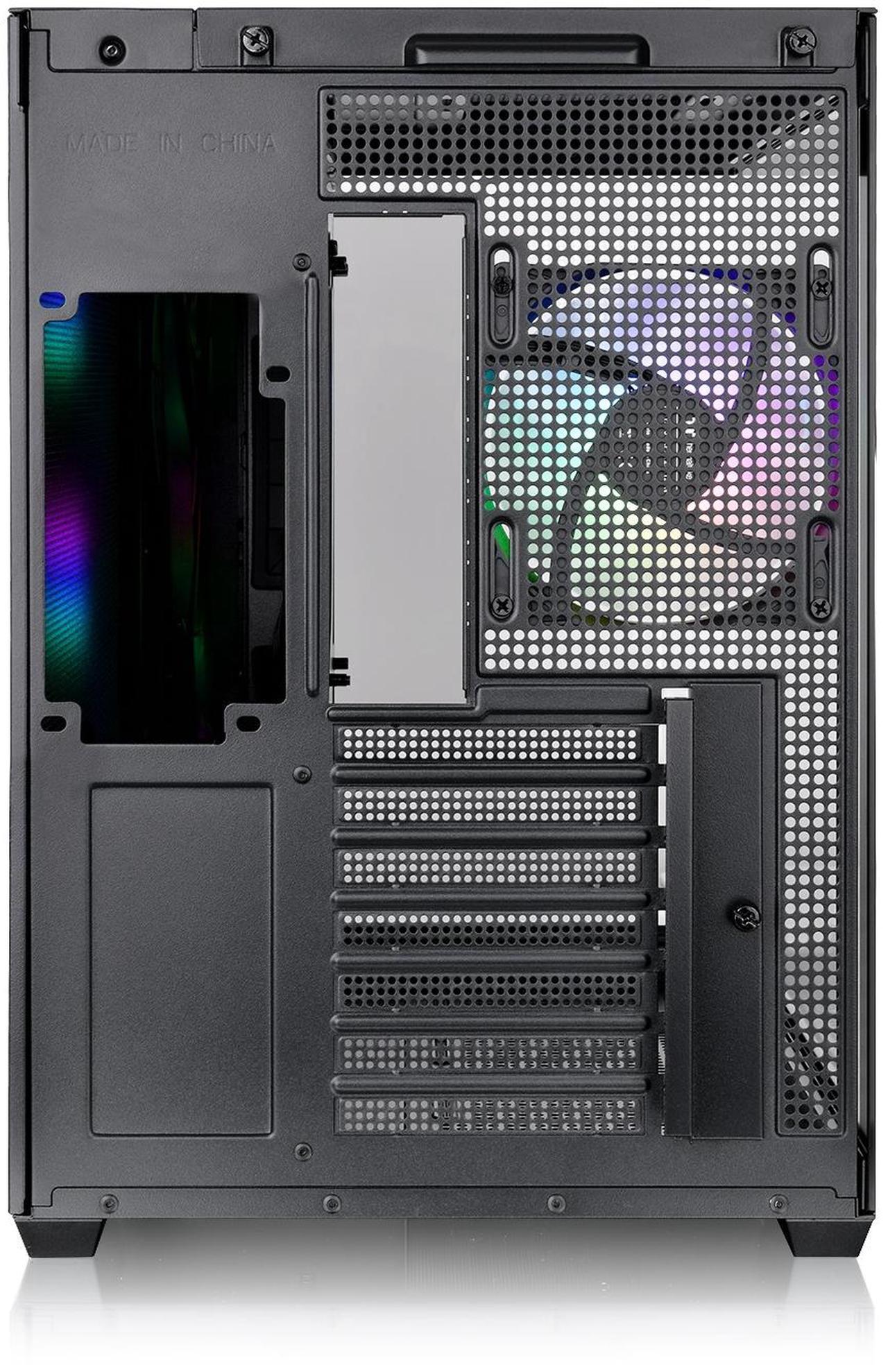 Alt view image 5 of 7 - Thermaltake View 380 TG ARGB Black ATX Case; 4x120mm ARGB Fans Included; Supports Hidden-Connector Motherboard; Front & Side Dual Tempered Glass Panel; CA-1Z2-00M1WN-00; 3 Year Warranty