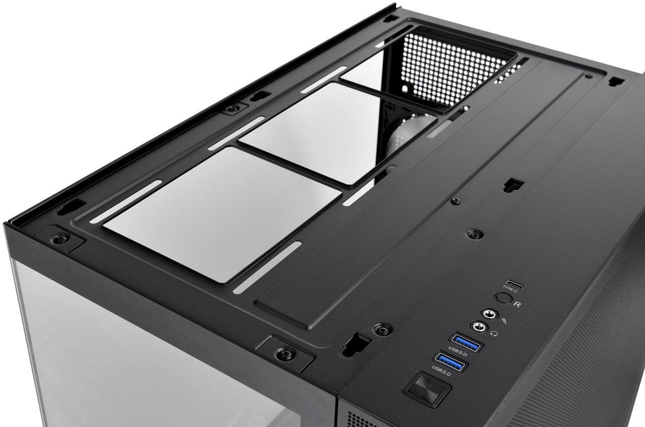 Alt view image 6 of 7 - Thermaltake View 380 TG ARGB Black ATX Case; 4x120mm ARGB Fans Included; Supports Hidden-Connector Motherboard; Front & Side Dual Tempered Glass Panel; CA-1Z2-00M1WN-00; 3 Year Warranty