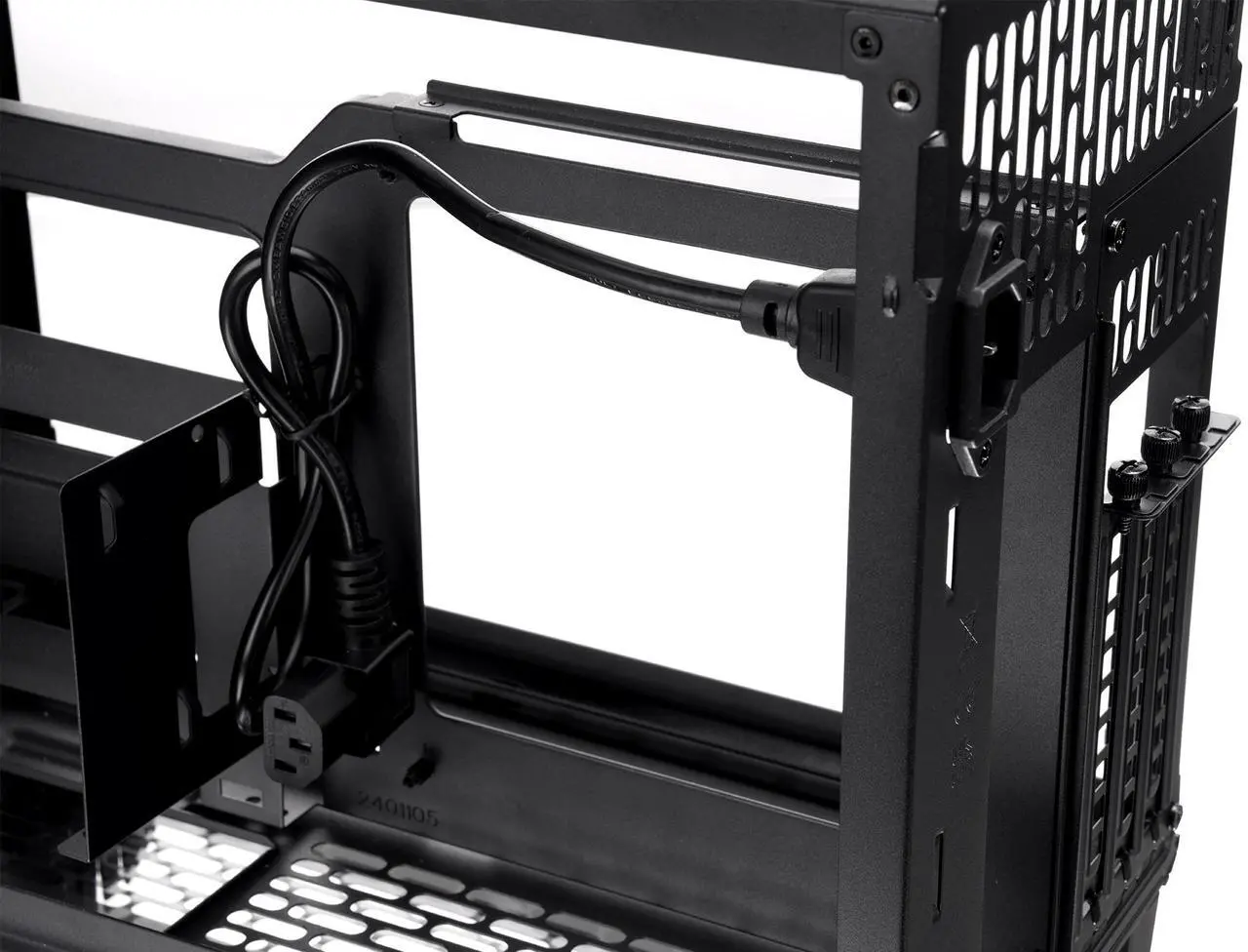 Alt view image 12 of 15 - Thermaltake TR100 SFF Chassis mITX Support 18.9 Liters PCIe 4.0 Riser Cable Included 360mm GPU Clearance 280mm Radiator Support Removable PCIe Bracket, Black, CA-11A-00S1NN-00