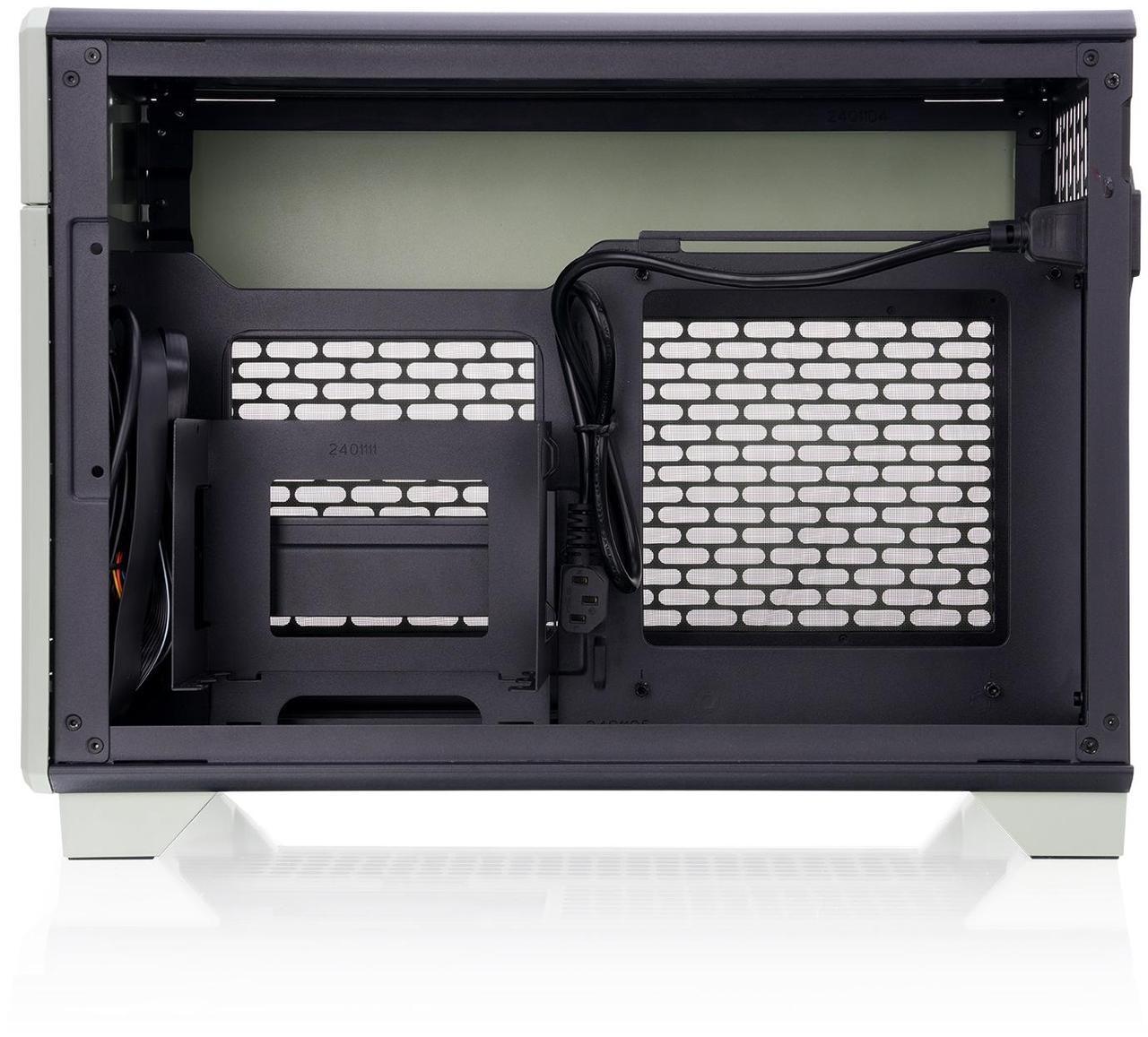 Alt view image 5 of 15 - Thermaltake TR100 SFF Chassis mITX Support 18.9 Liters PCIe 4.0 Riser Cable Included 360mm GPU Clearance 280mm Radiator Support Removable PCIe Bracket, Matcha Green, CA-11A-00SENN-00
