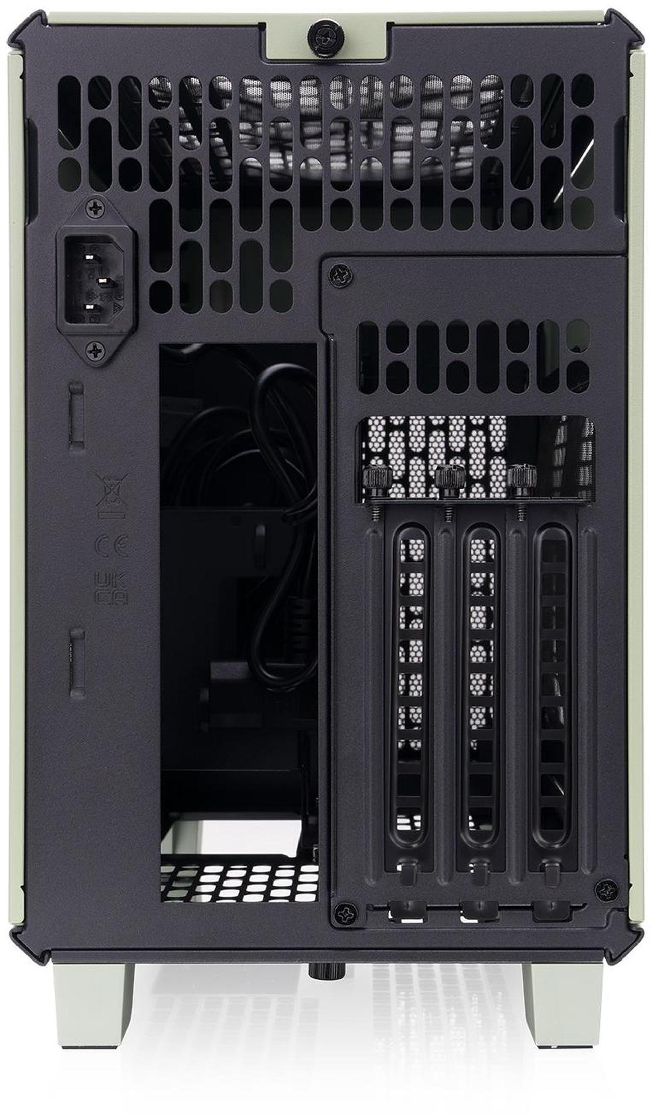 Alt view image 8 of 15 - Thermaltake TR100 SFF Chassis mITX Support 18.9 Liters PCIe 4.0 Riser Cable Included 360mm GPU Clearance 280mm Radiator Support Removable PCIe Bracket, Matcha Green, CA-11A-00SENN-00