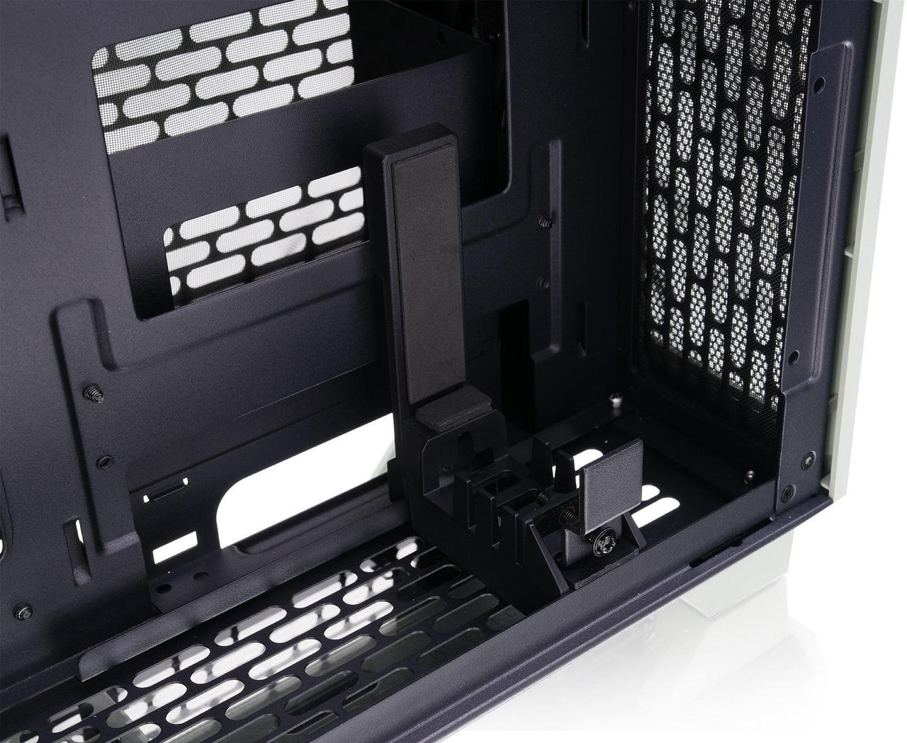Alt view image 12 of 15 - Thermaltake TR100 SFF Chassis mITX Support 18.9 Liters PCIe 4.0 Riser Cable Included 360mm GPU Clearance 280mm Radiator Support Removable PCIe Bracket, Matcha Green, CA-11A-00SENN-00