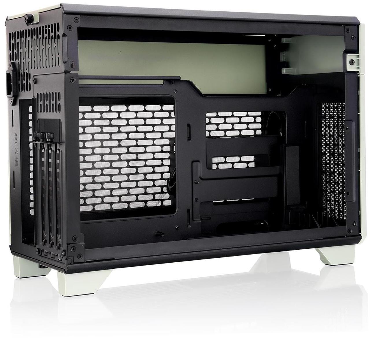 Alt view image 14 of 15 - Thermaltake TR100 SFF Chassis mITX Support 18.9 Liters PCIe 4.0 Riser Cable Included 360mm GPU Clearance 280mm Radiator Support Removable PCIe Bracket, Matcha Green, CA-11A-00SENN-00
