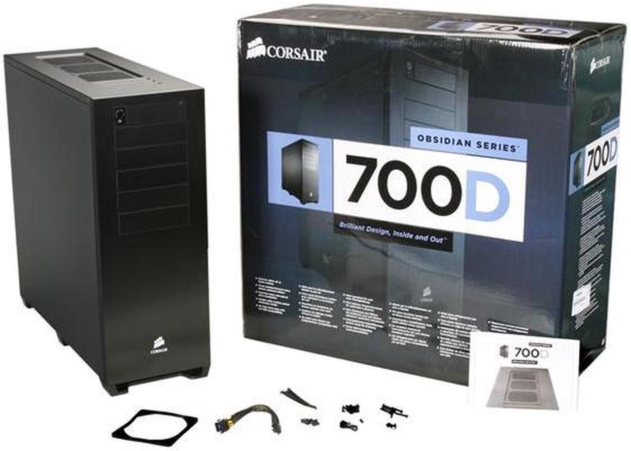 Alt view image 10 of 10 - Corsair Obsidian Series 700D CC700D Black Aluminum / Steel ATX Full Tower Computer Case
