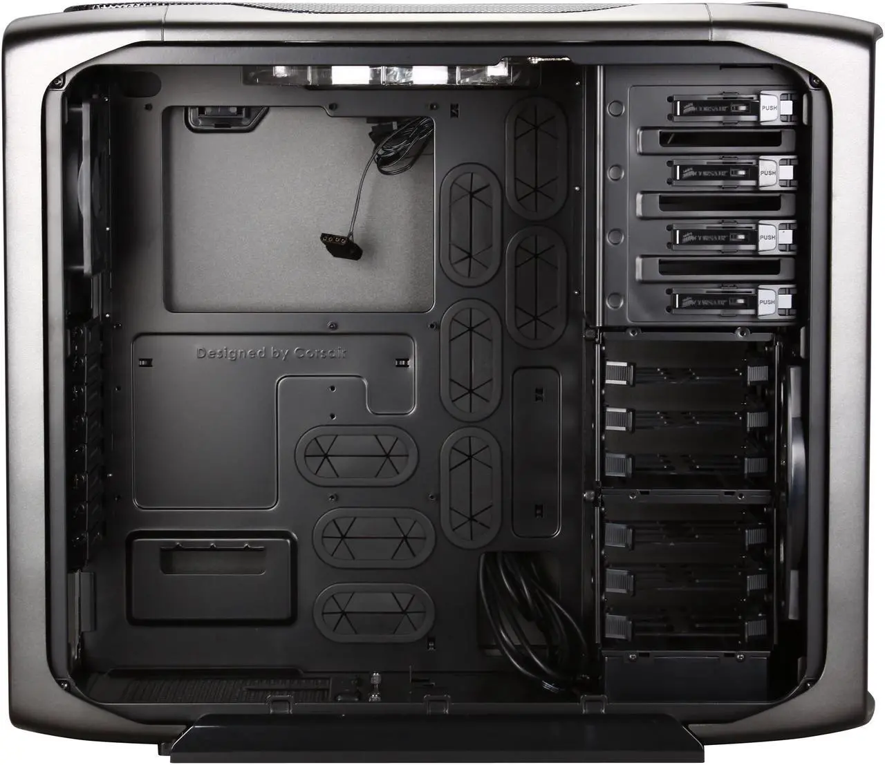 Alt view image 6 of 10 - Corsair Graphite Series 600T Black Steel / Plastic ATX Mid Tower Computer Case
