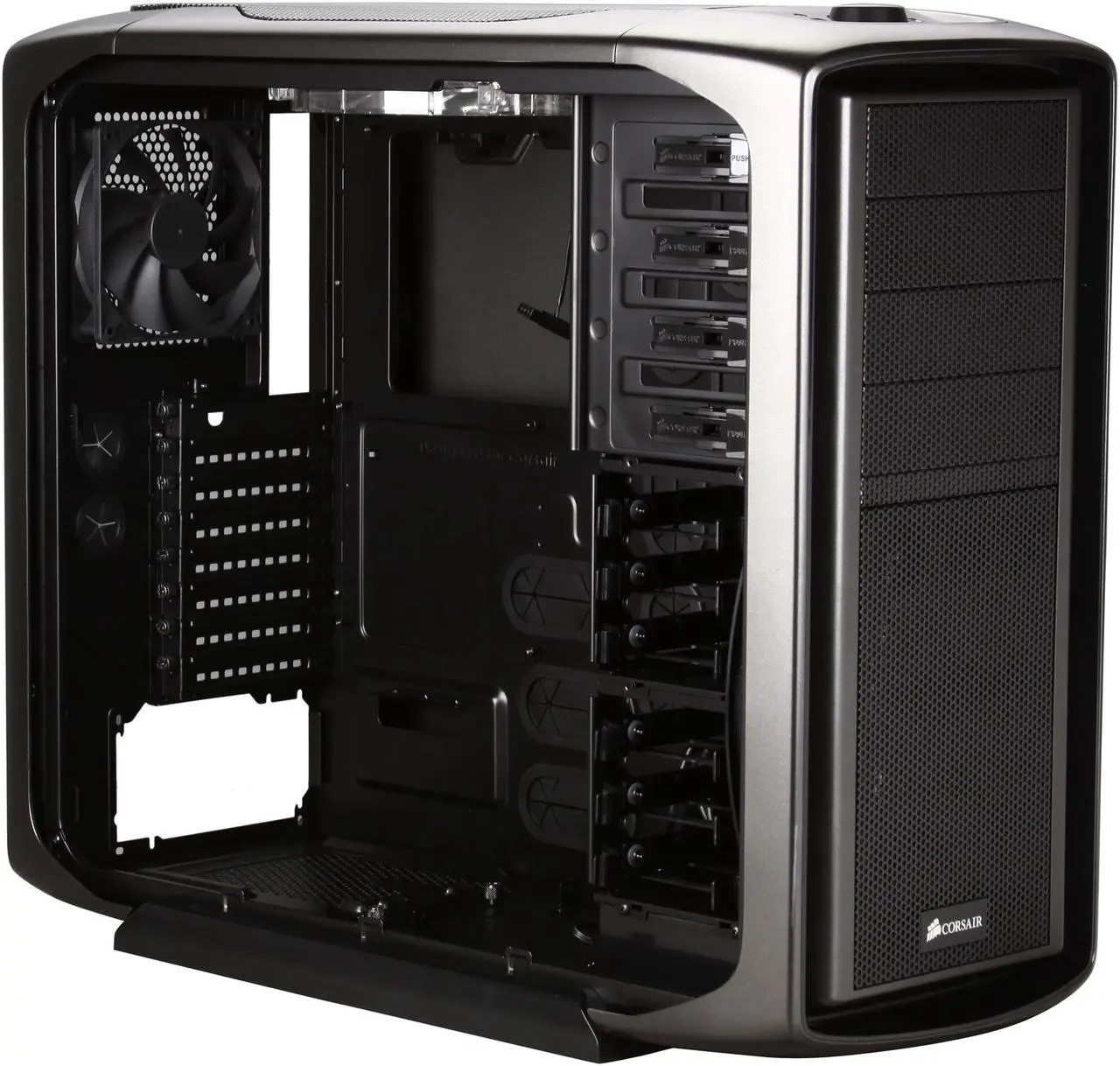 Alt view image 7 of 10 - Corsair Graphite Series 600T Black Steel / Plastic ATX Mid Tower Computer Case