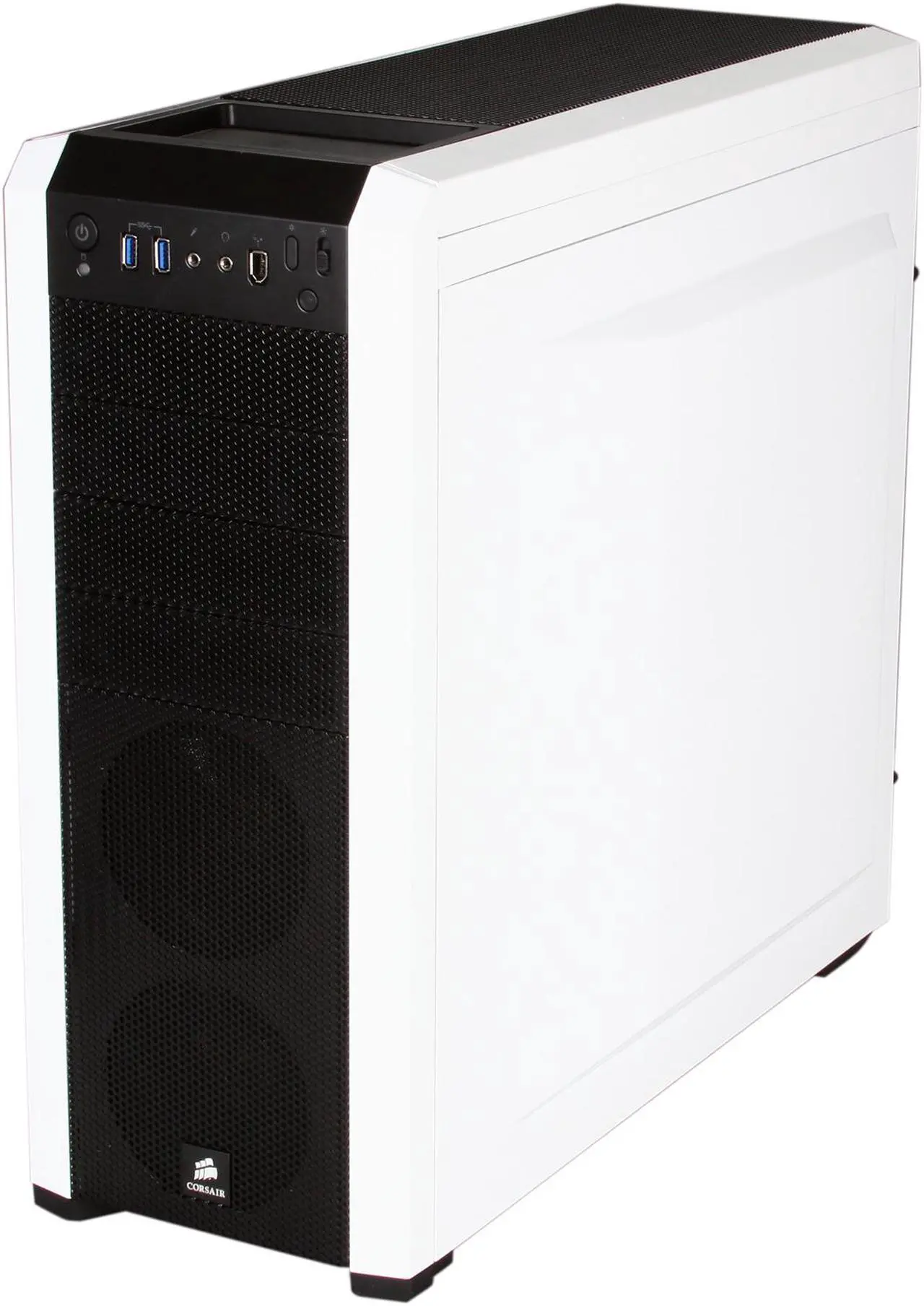 Alt view image 3 of 9 - Corsair Carbide Series 500R Arctic White Steel / Plastic ATX Mid Tower Gaming Case