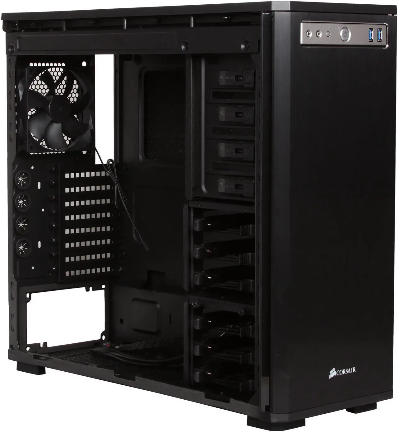 Alt view image 7 of 9 - Corsair Obsidian Series 550D Black Aluminum / Steel ATX Mid Tower Computer Case