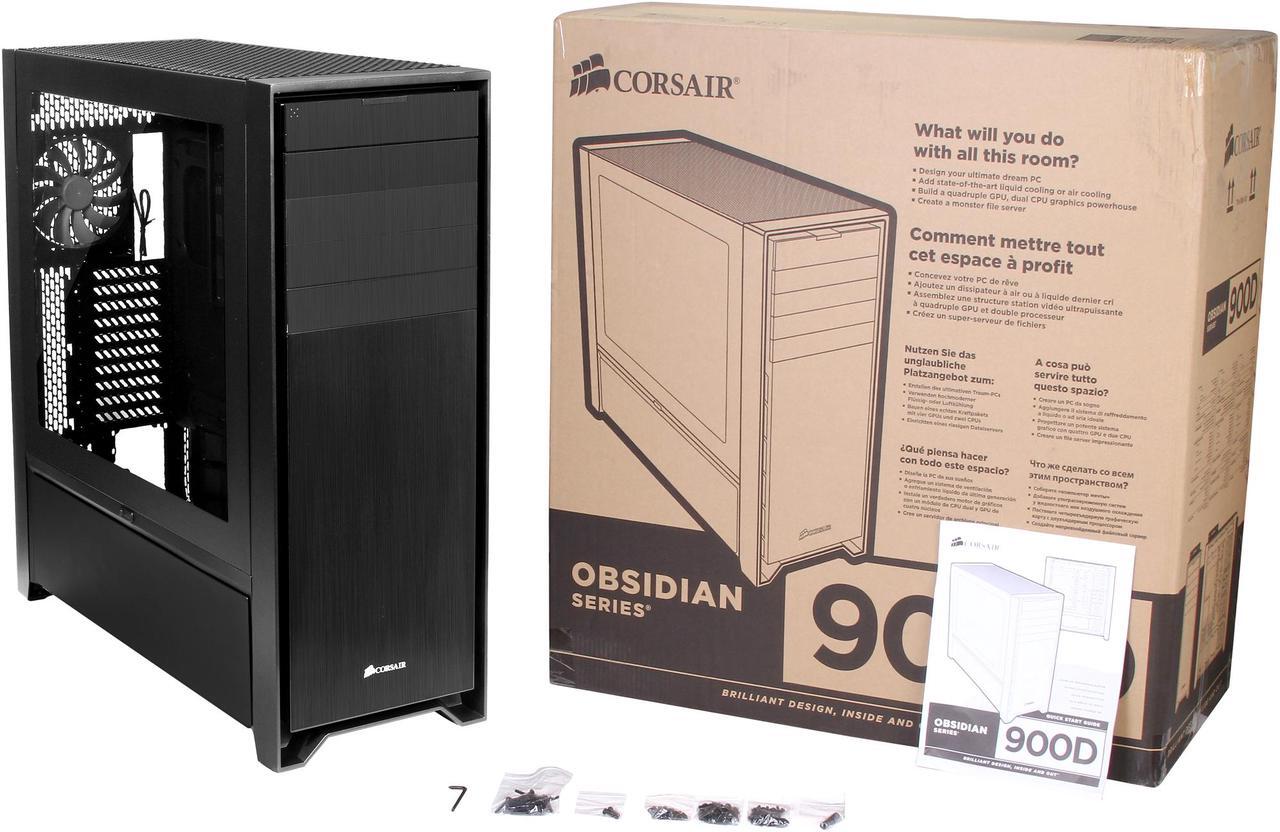 Alt view image 11 of 10 - Corsair Obsidian Series 900D (CC-9011022-WW) Black Brushed Aluminum and Steel ATX Super Tower Computer Case ATX (not included) Power Supply
