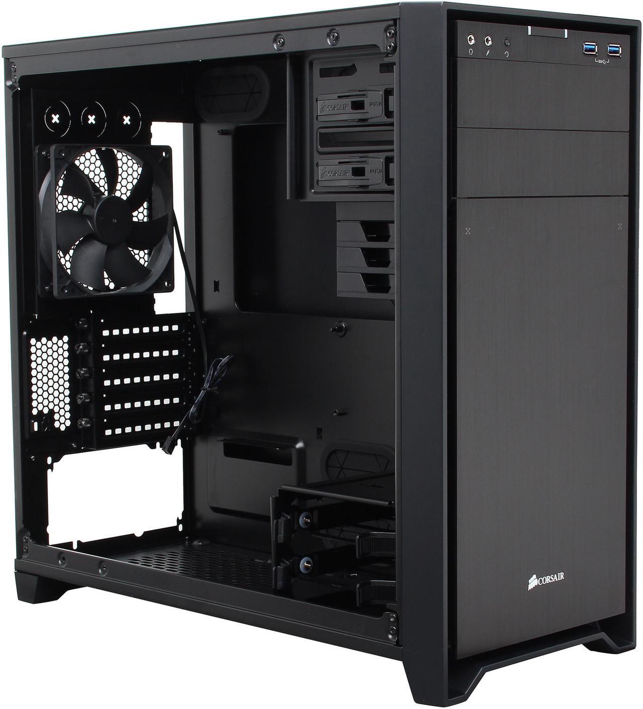 Alt view image 7 of 10 - Corsair Obsidian Series 350D CC-9011029-WW Black Aluminum / Steel MicroATX Case with Window