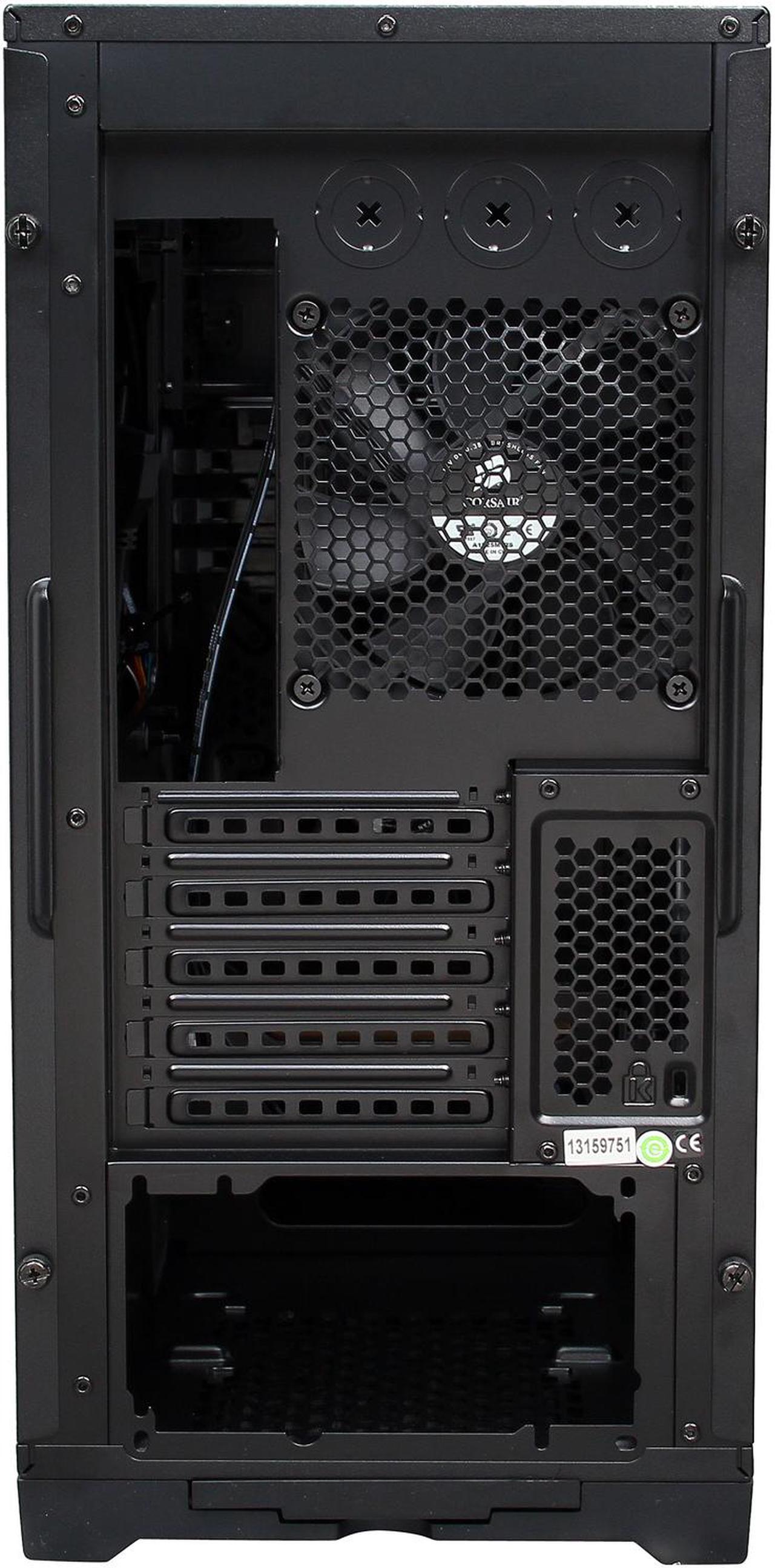 Alt view image 9 of 10 - Corsair Obsidian Series 350D CC-9011029-WW Black Aluminum / Steel MicroATX Case with Window