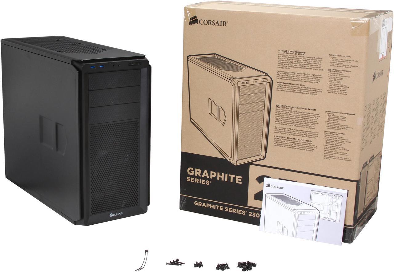 Alt view image 10 of 9 - Corsair Graphite Series 230T CC-9011036-WW Black ATX Mid Tower Computer Case Solid Black Side Panel