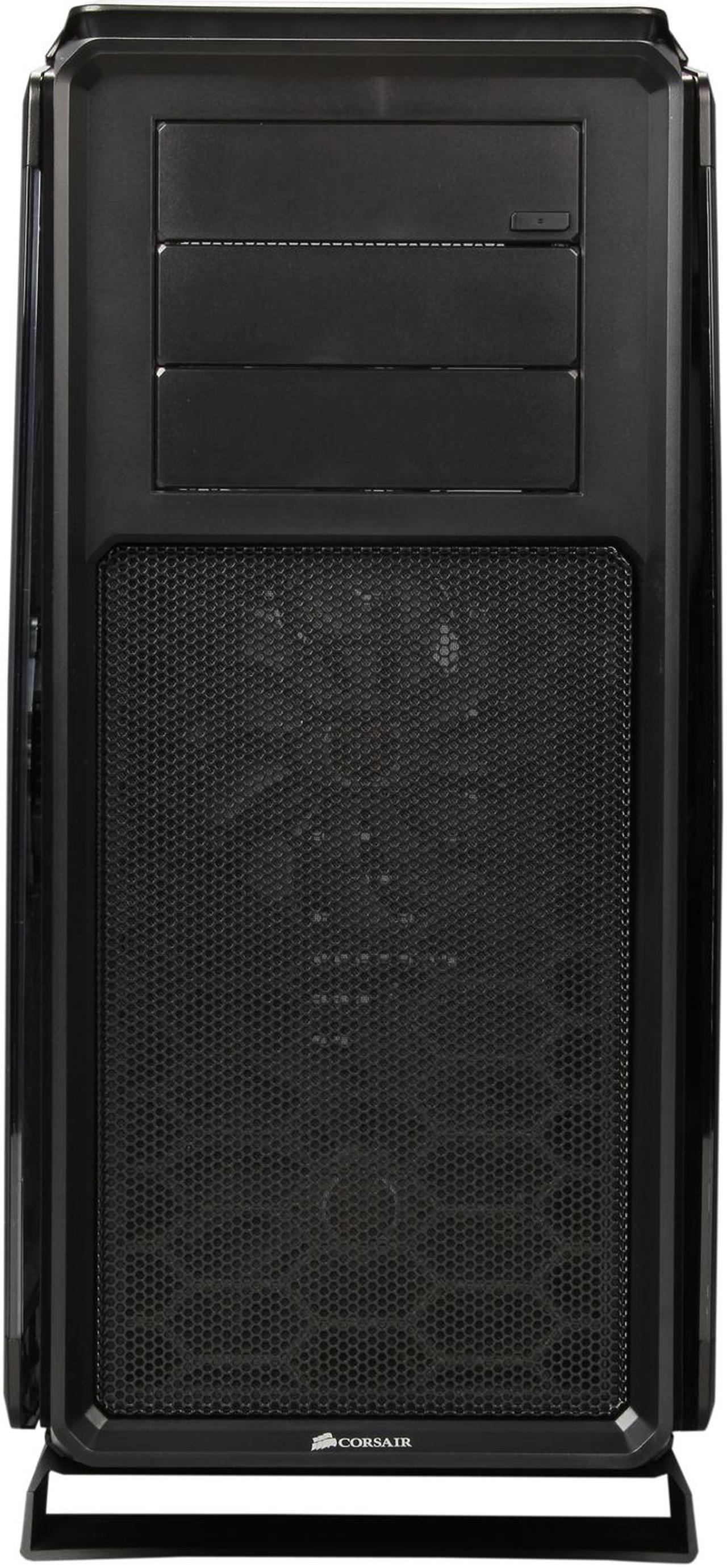 Alt view image 2 of 9 - Corsair Graphite Series 760T Black Steel / Plastic ATX Full Tower Windowed Gaming Case with two 140mm red LED fans