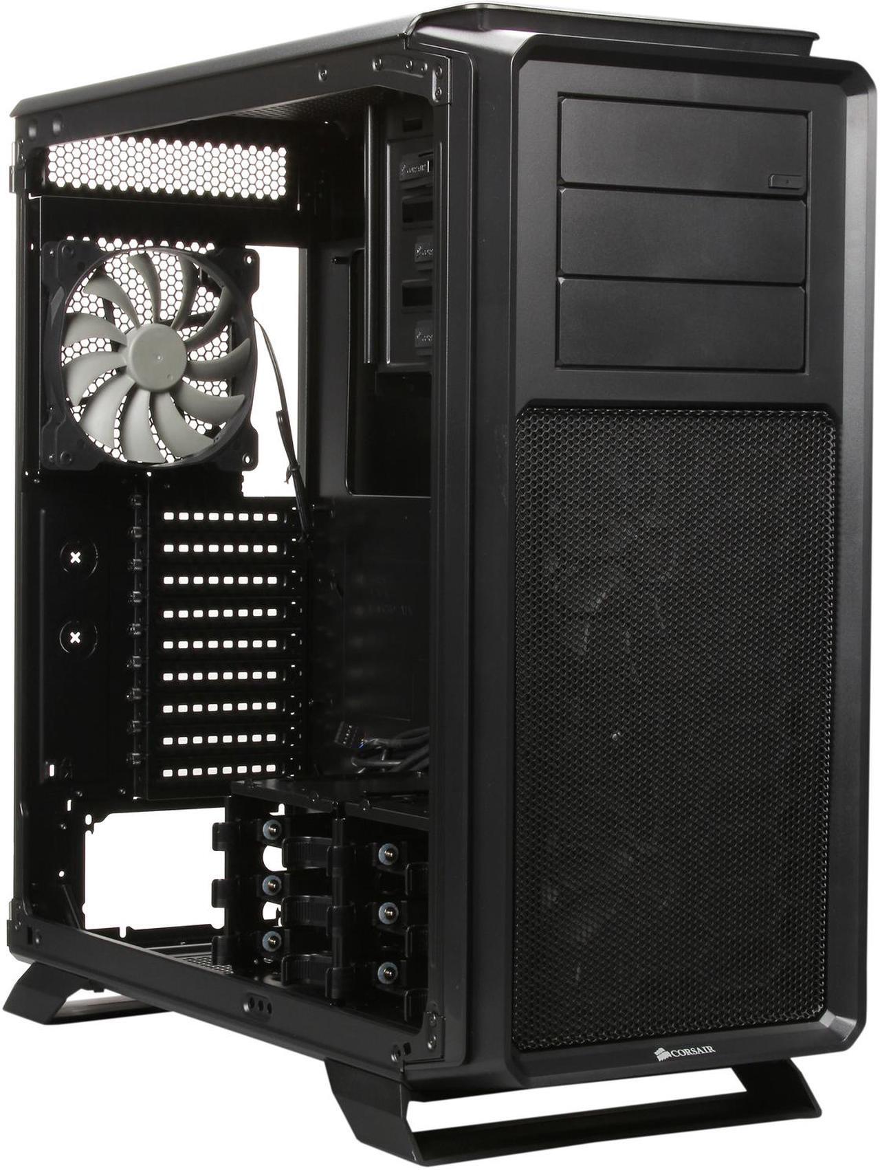 Alt view image 7 of 9 - Corsair Graphite Series 760T Black Steel / Plastic ATX Full Tower Windowed Gaming Case with two 140mm red LED fans