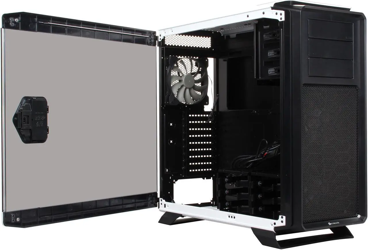 Alt view image 4 of 10 - Corsair Graphite Series 760T White Steel / Plastic ATX Full Tower Windowed Gaming Case with two 140mm white LED fans